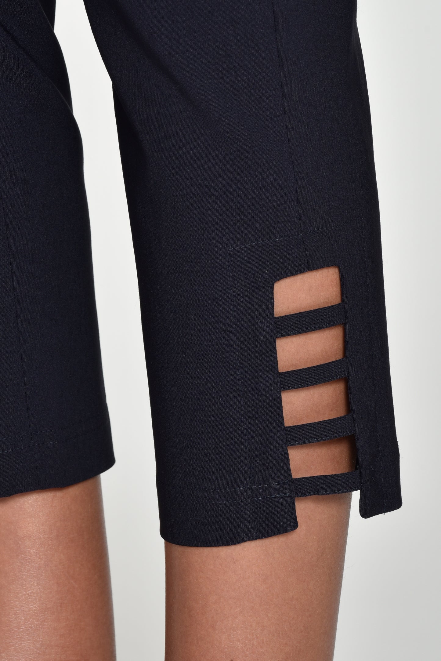 Robell Lena Navy Trousers with Ladder Detail