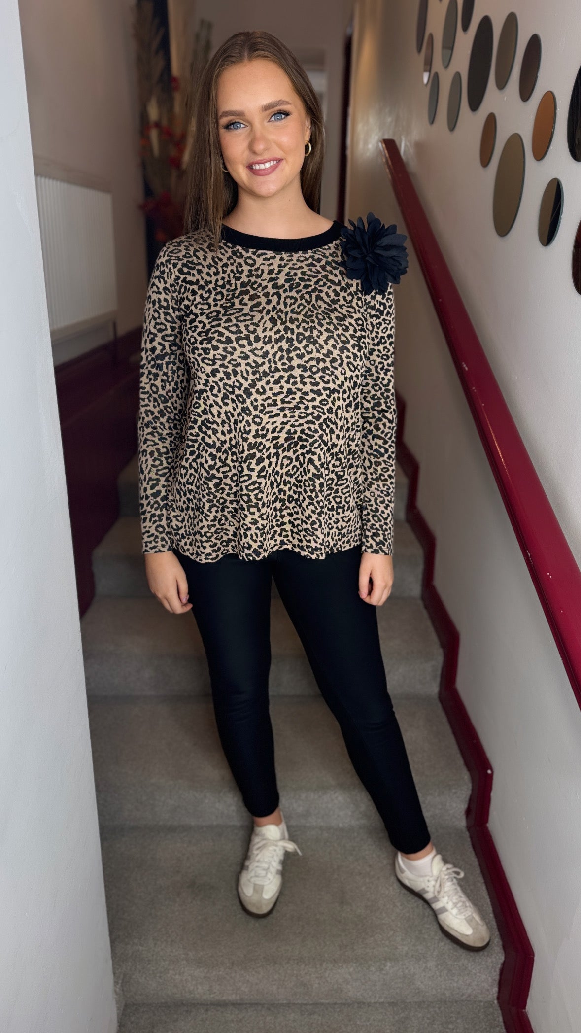 Beau Beige Animal Print Top