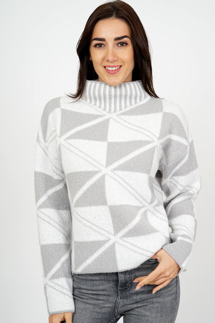 Kayleigh Grey Luxury Polo Neck