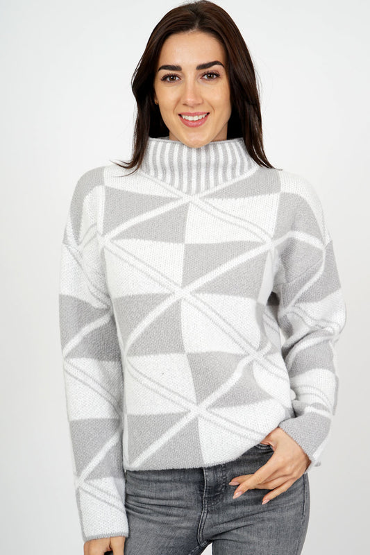 Kayleigh Grey Luxury Polo Neck