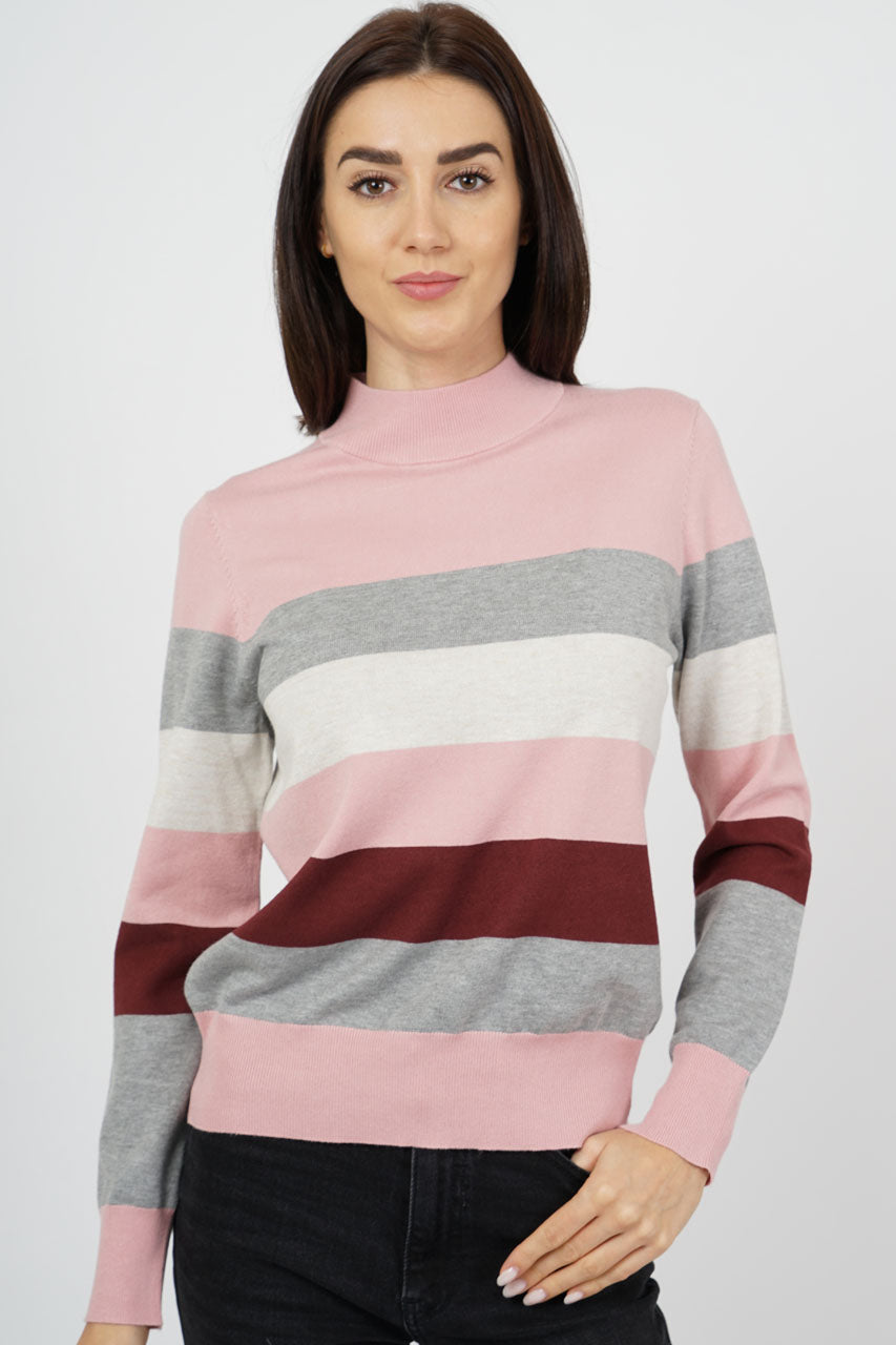 Jada Blush Pink Striped Jumper