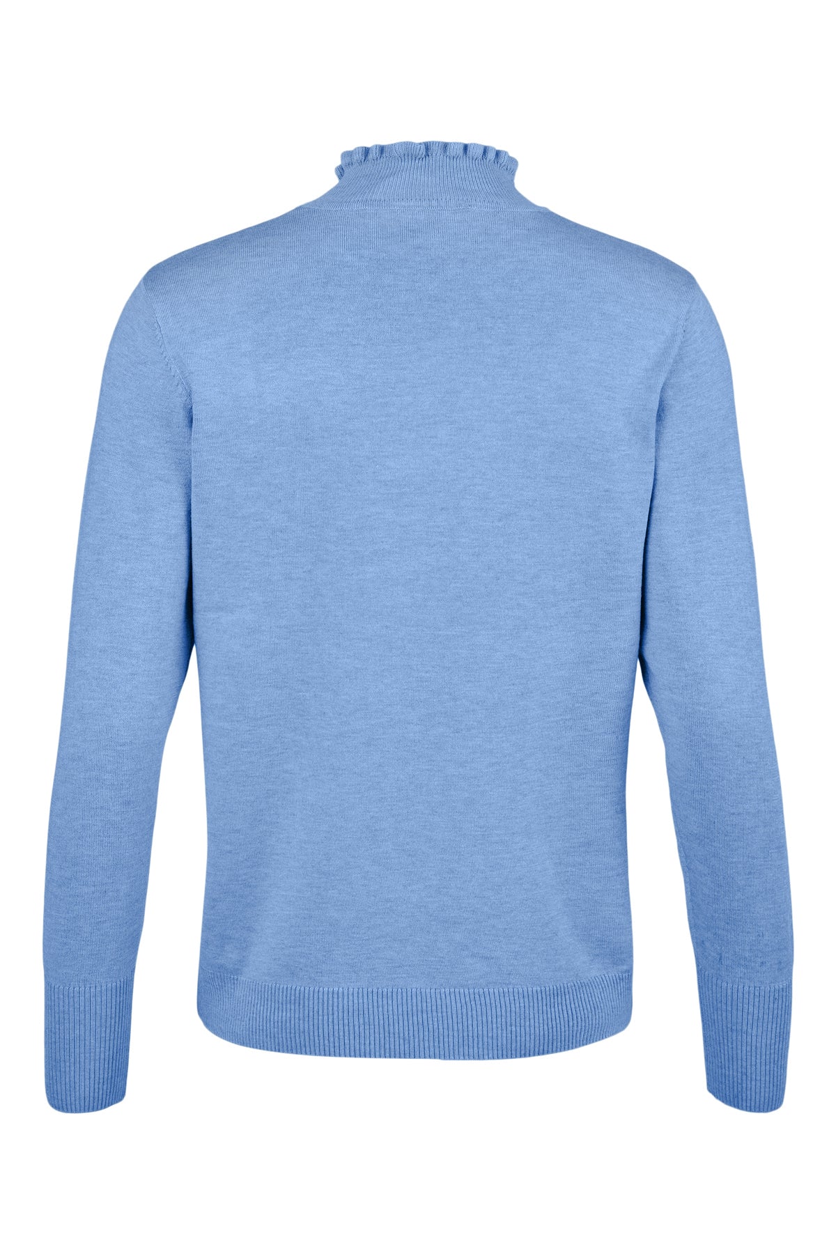 Sunday Blue Shimmer Frill Neck Polo