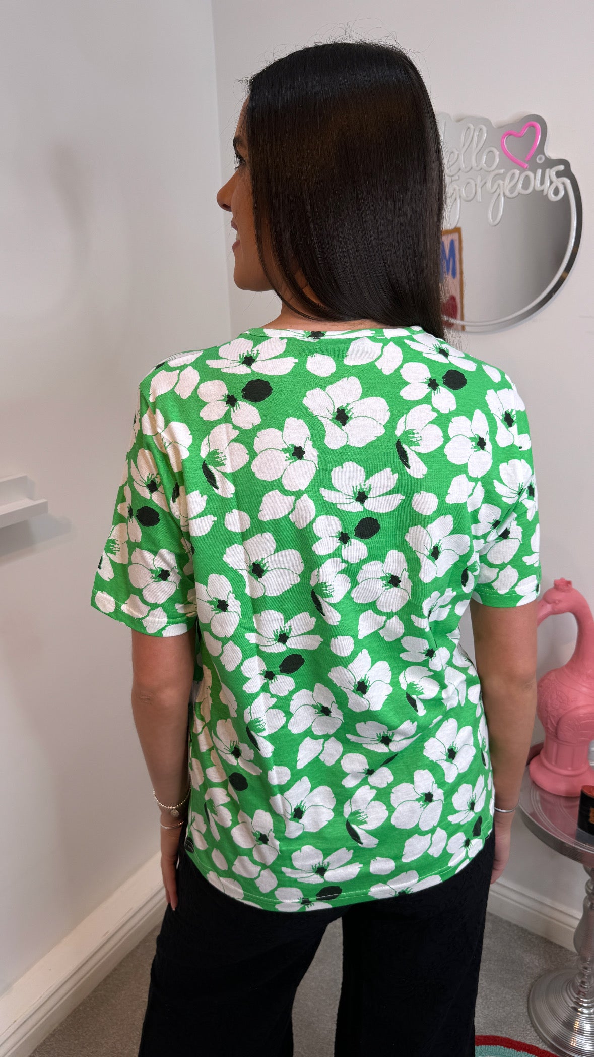 Loretta Green Cotton T-Shirt