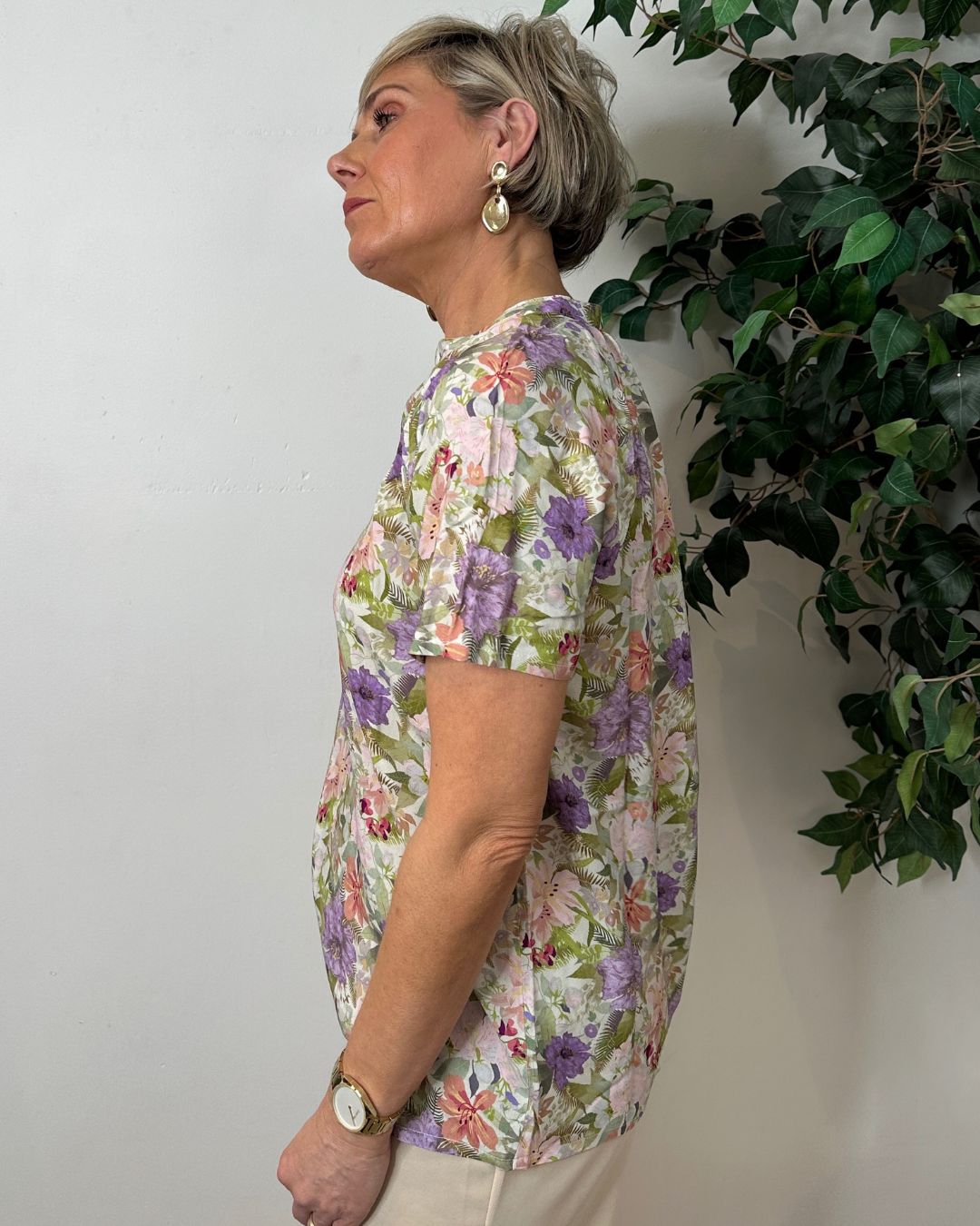 Ava Purple Floral Blouse
