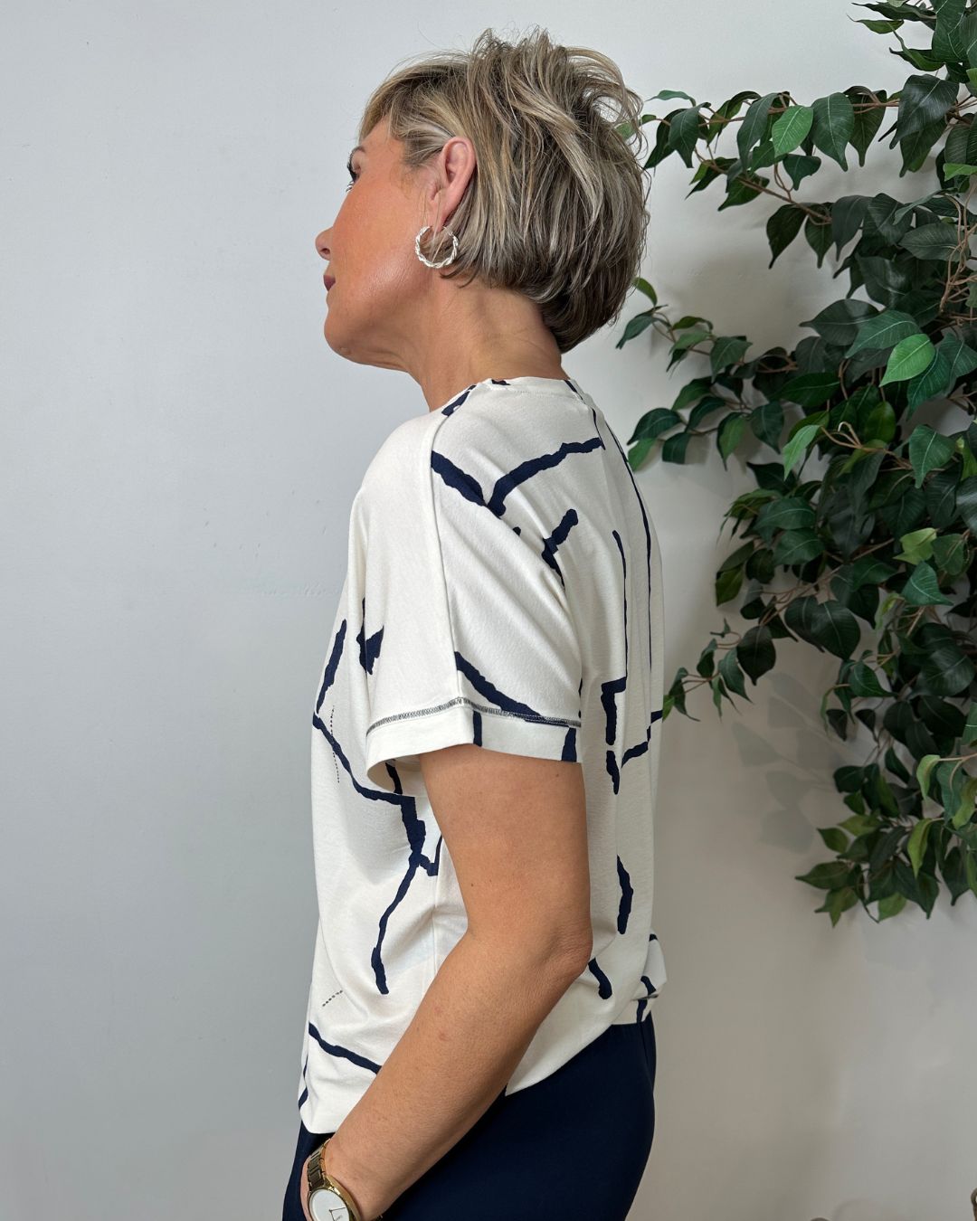 Davina Navy Strike T-Shirt