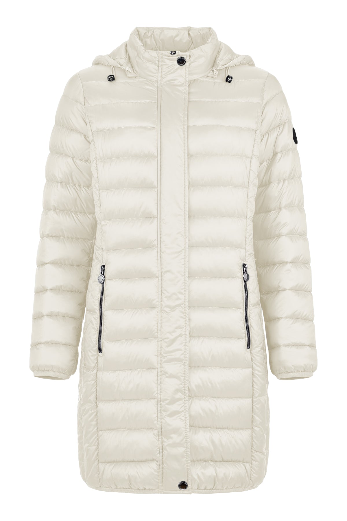 Frandsen Champagne Quilted Midi Coat