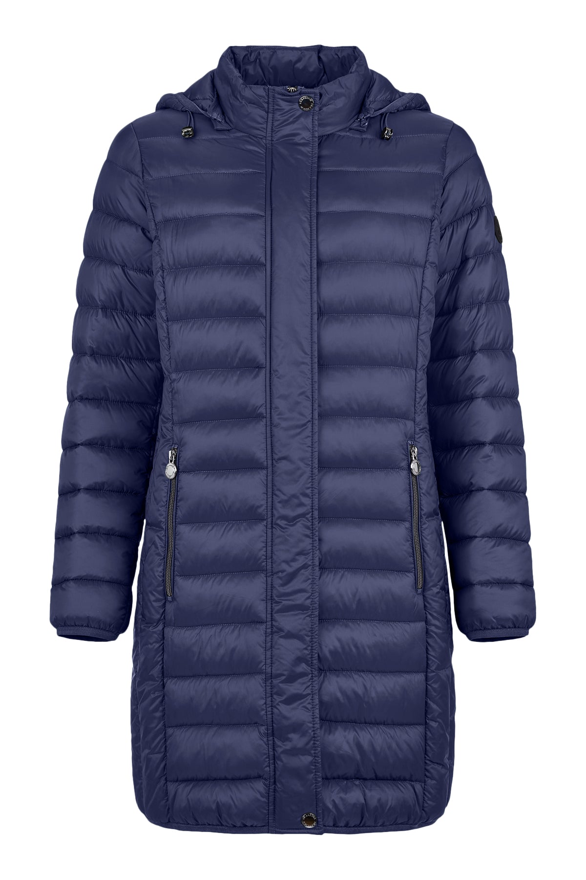 Frandsen Navy Quilted Midi Coat