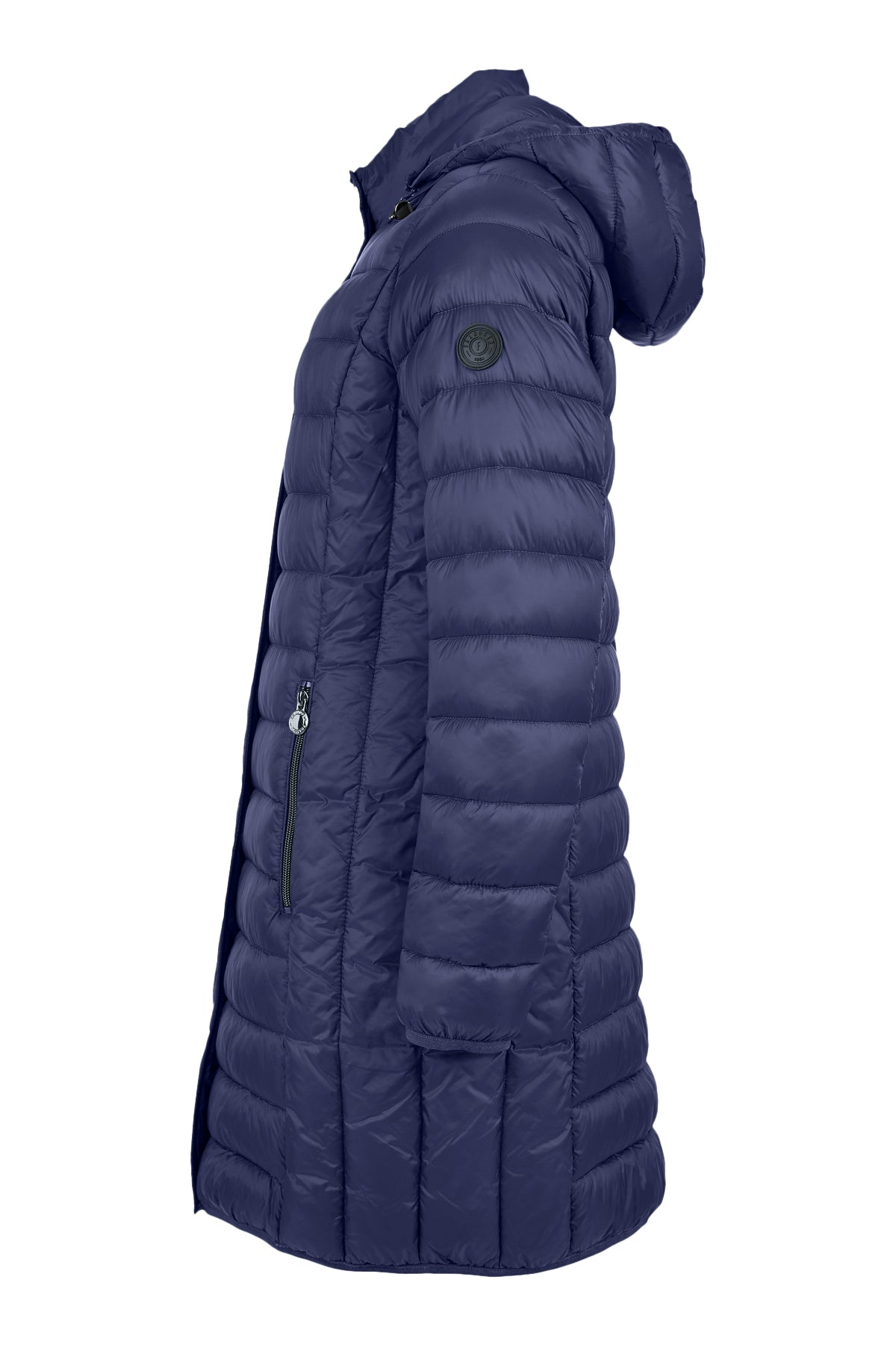 Frandsen Navy Quilted Midi Coat