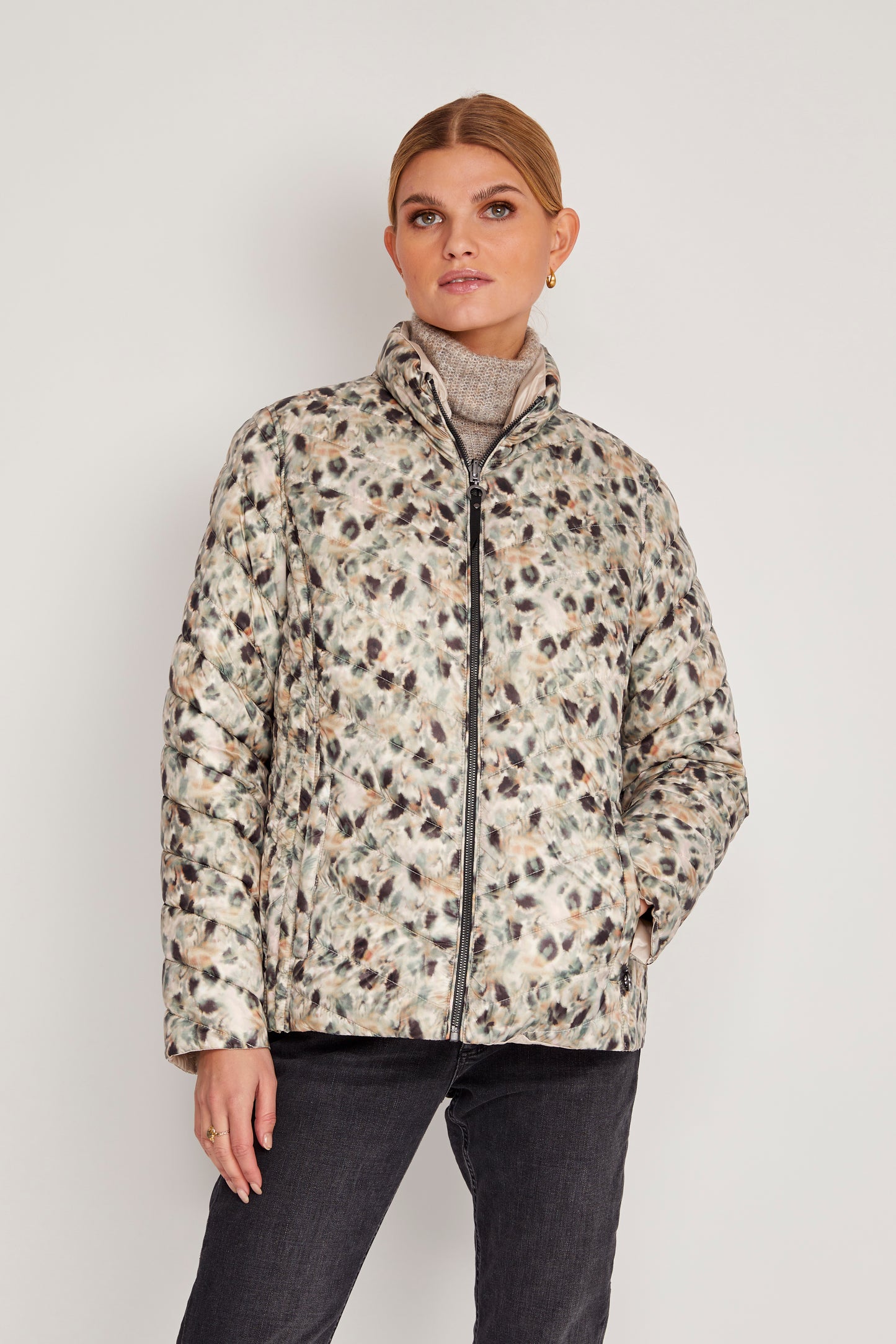 Frandsen Reversible Sage & Beige Puffer Coat