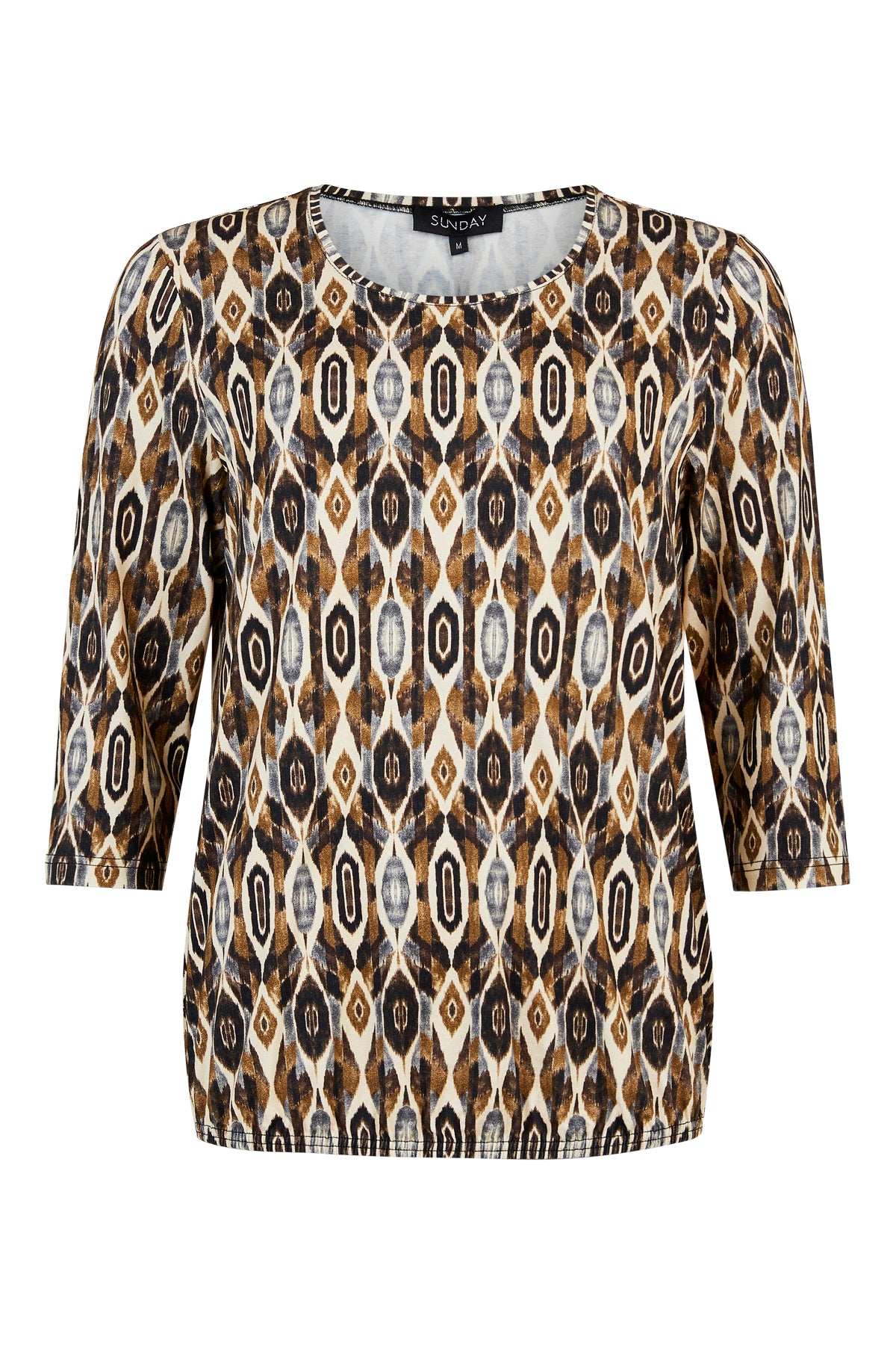 Sunday Beige Oval Print Top