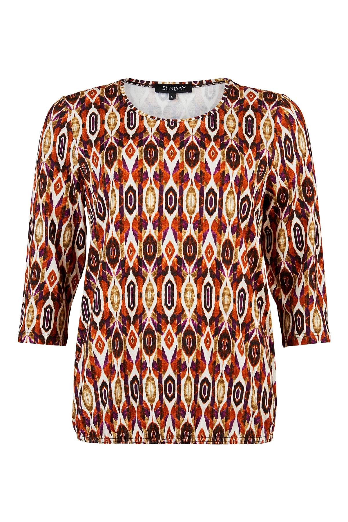 Sunday Rust Oval Print Top