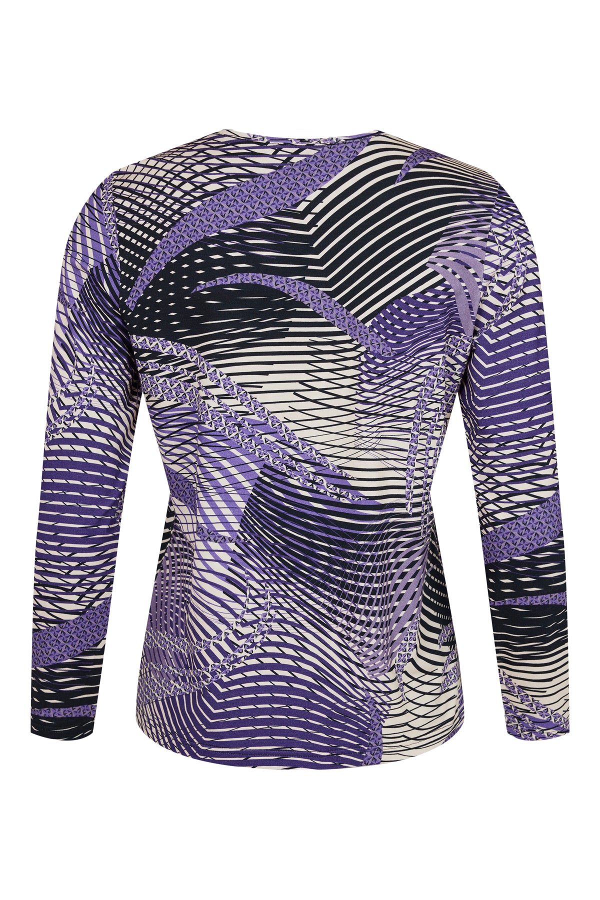 Sunday Purple and Black Swirl Effect Top