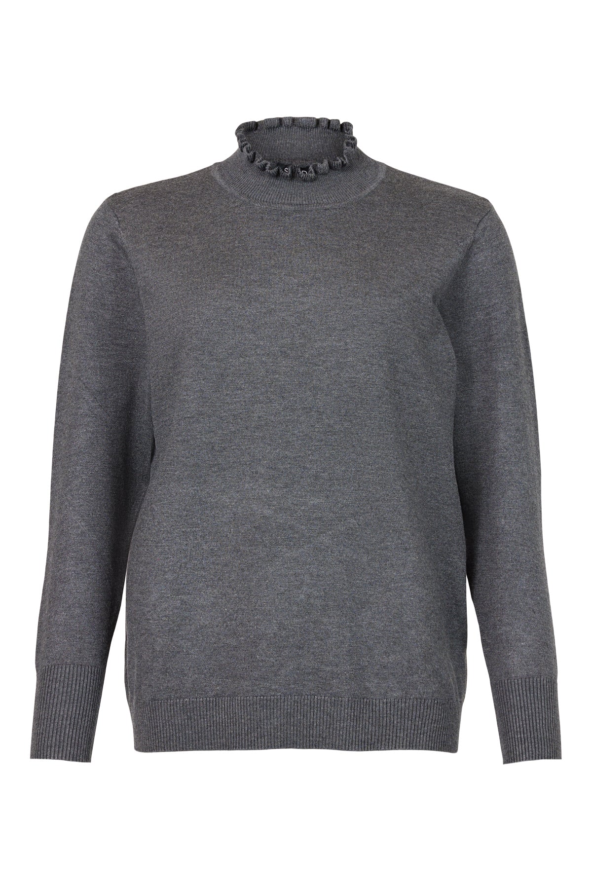 Sunday Charcoal Frill Neck Polo