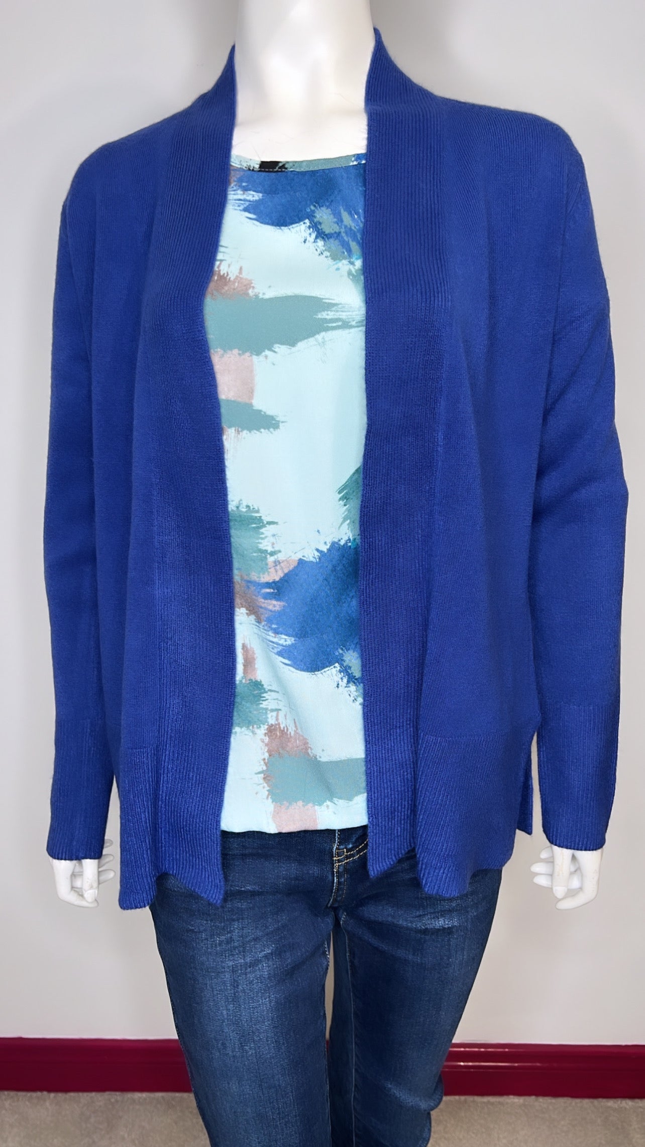 Amelia Royal Blue Cashmere Feel Cardigan