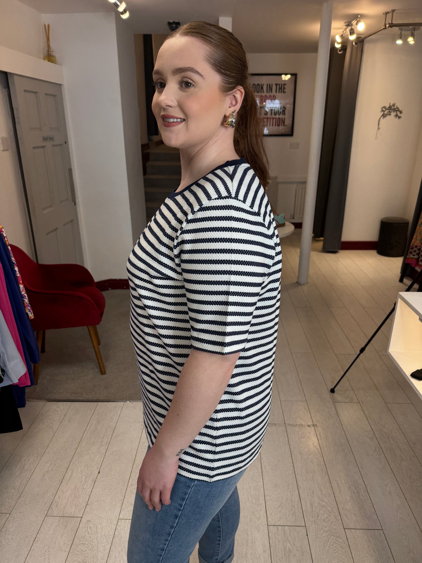 Miranda Navy Stripe T-Shirt