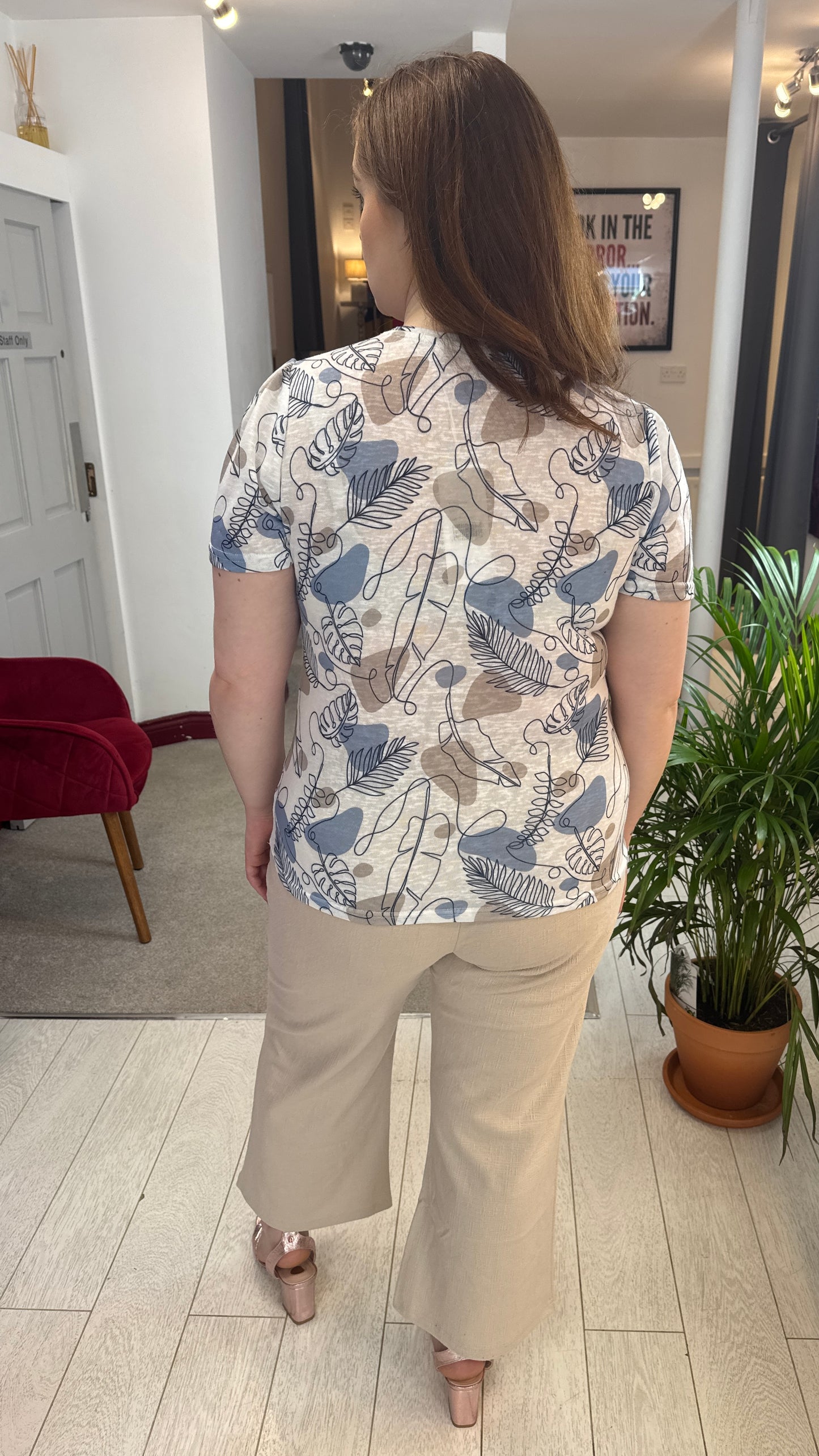 Meave Baby Blue Print T-Shirt