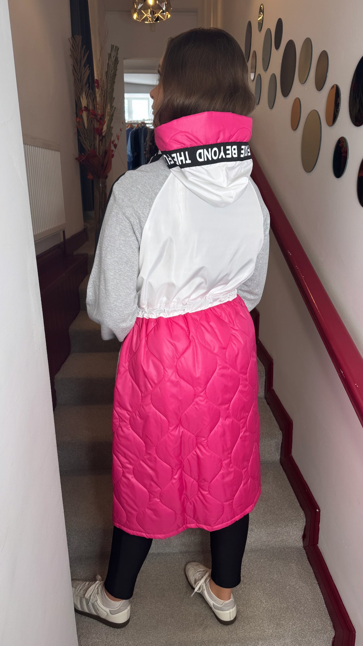 Priyanka Pink Padded Luxury Anorak