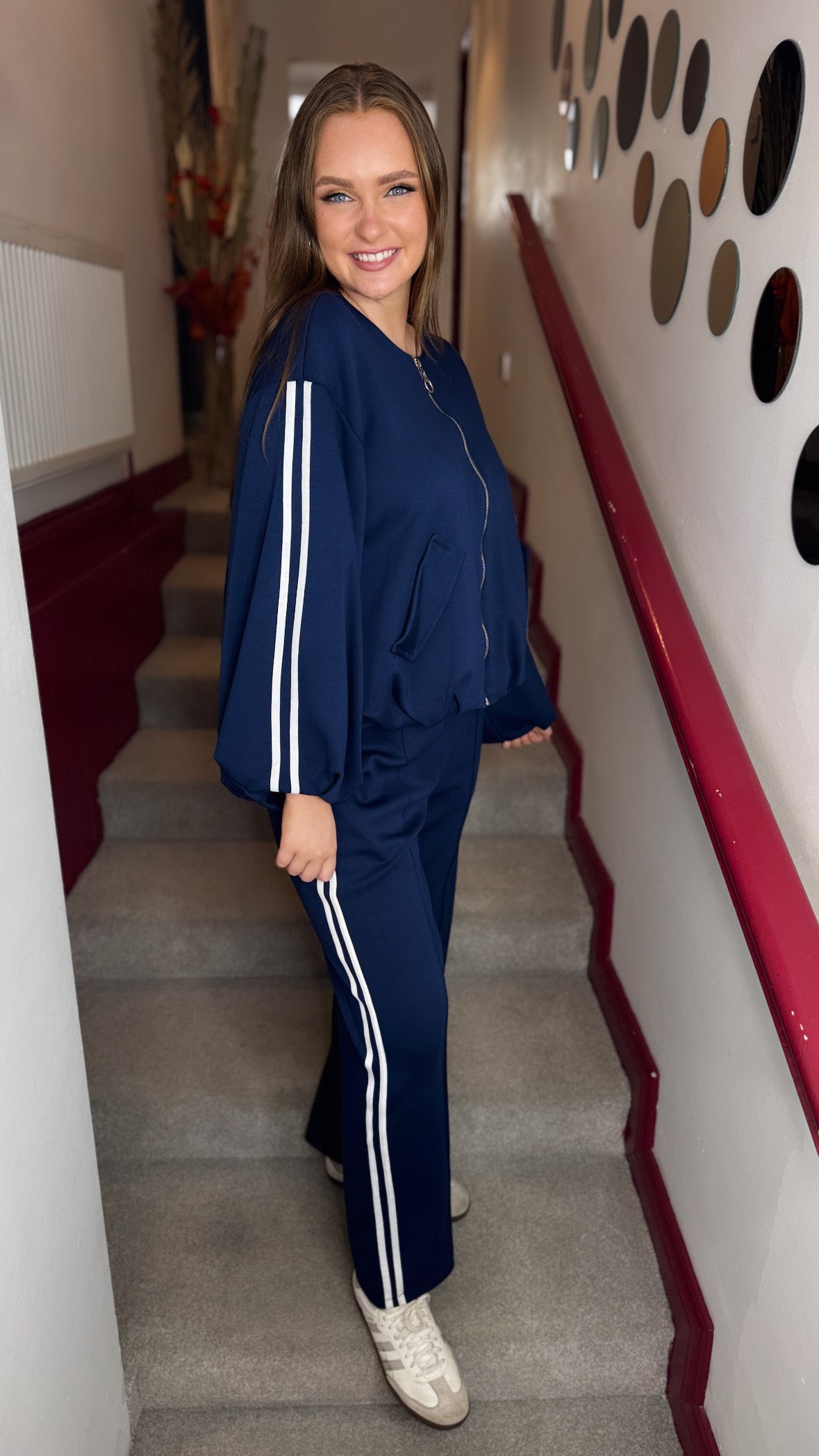 Lara Luxury Two Piece Navy Loungewear