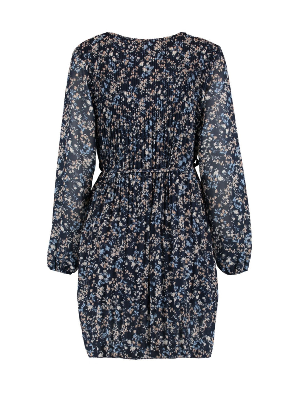 Anja Navy Ditsy Print Mini Dress