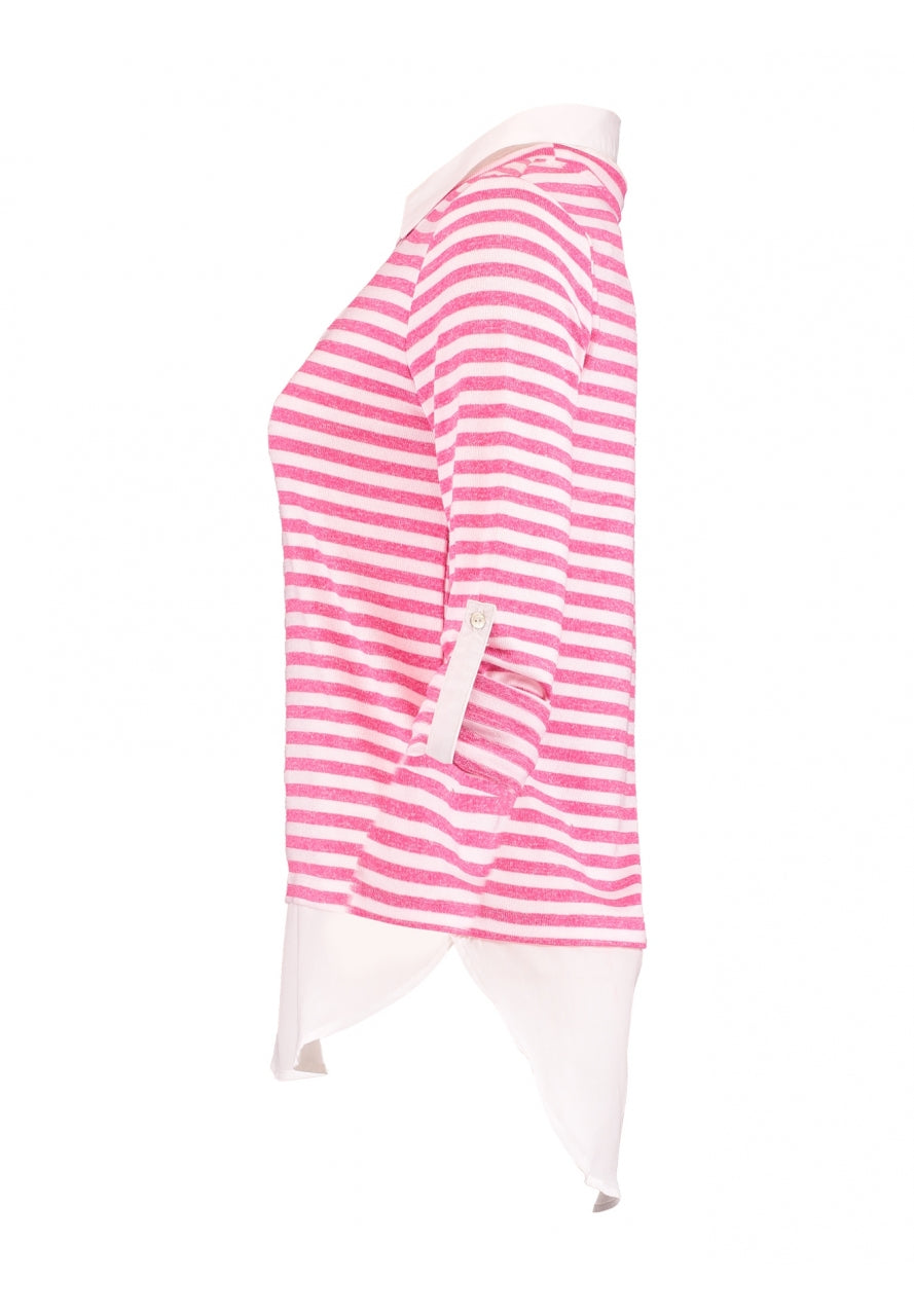 Lucy Pink Striped Blouse