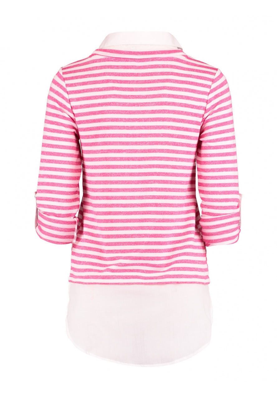 Lucy Pink Striped Blouse