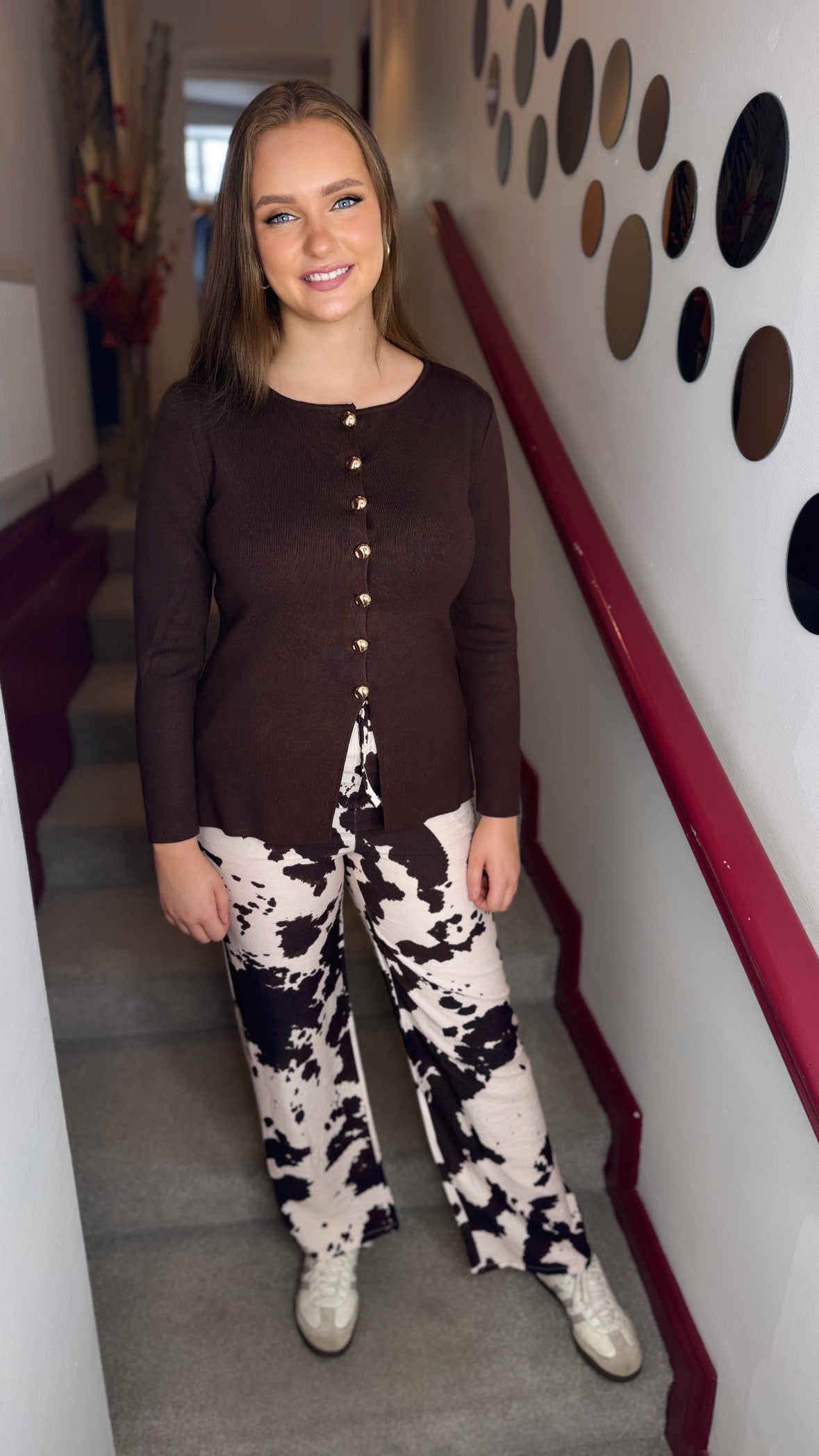 Isabella Chocolate Knit Cardigan