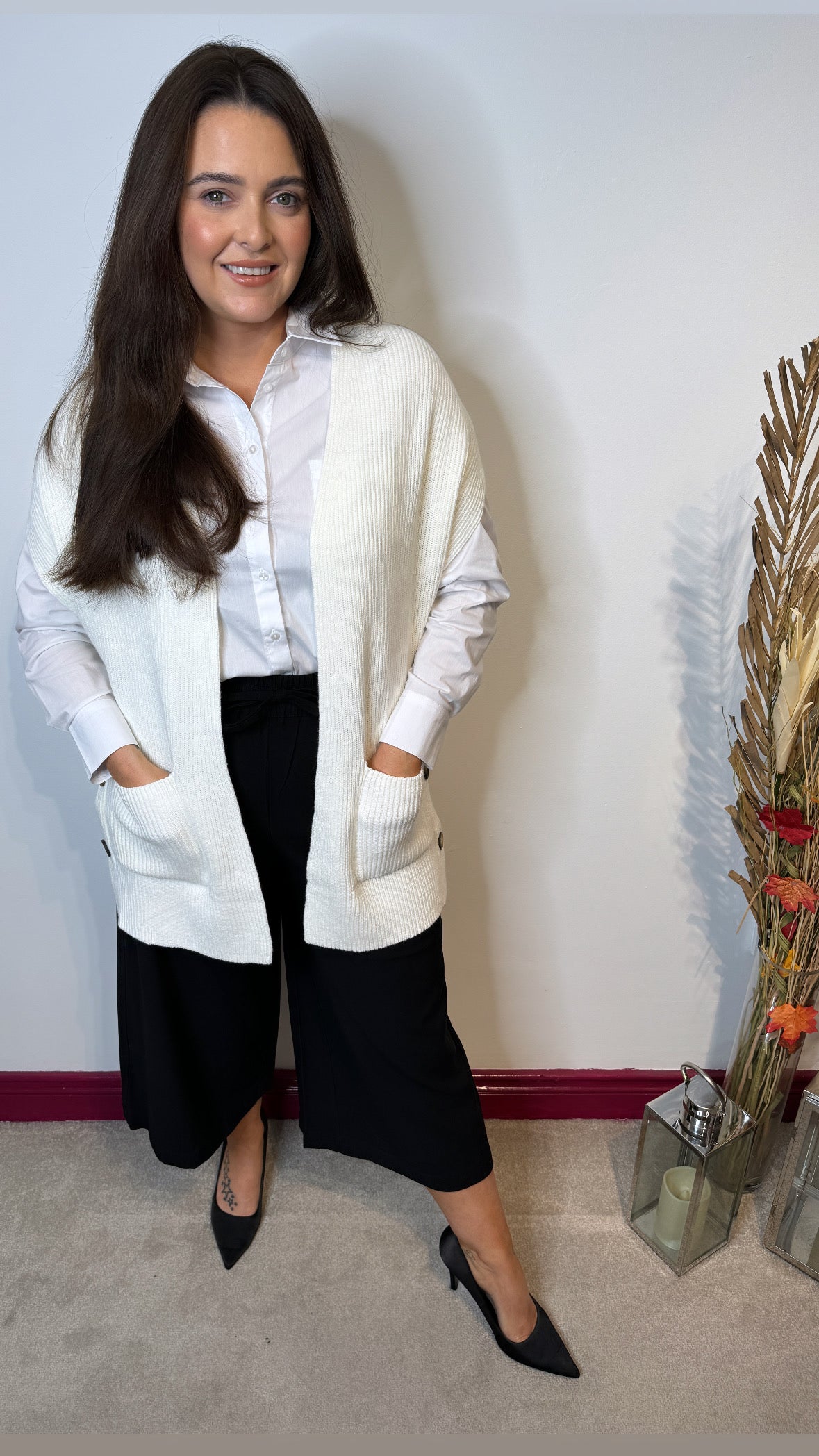 Sunday Cream Luxury Cardigan with Button Detail