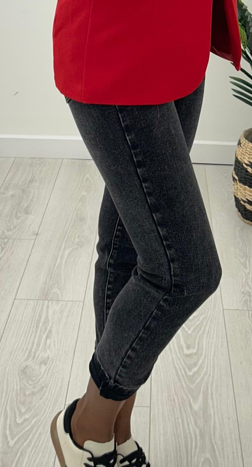 Sammy Boyfriend Style Black Wash Jeans