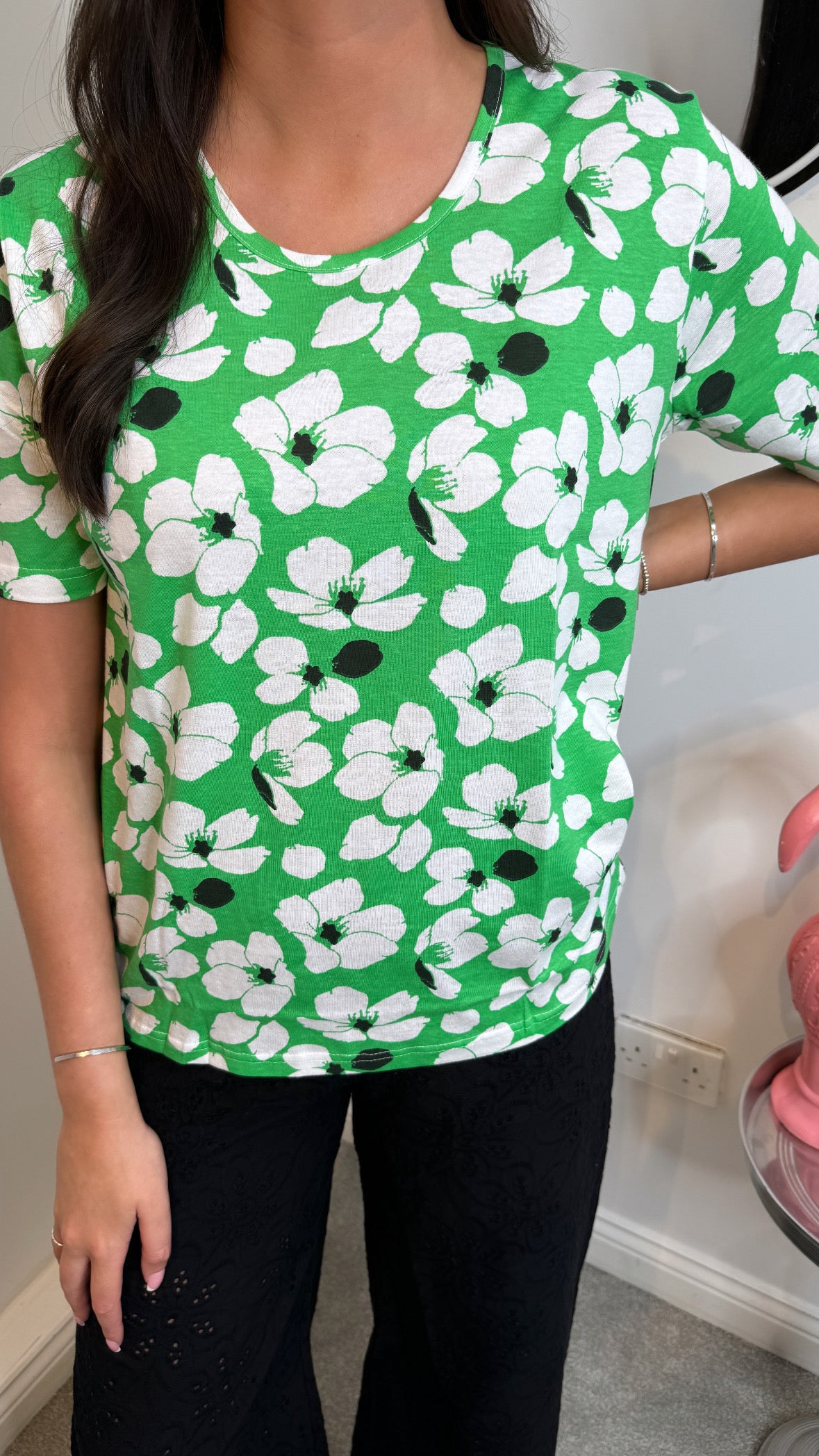 Loretta Green Cotton T-Shirt