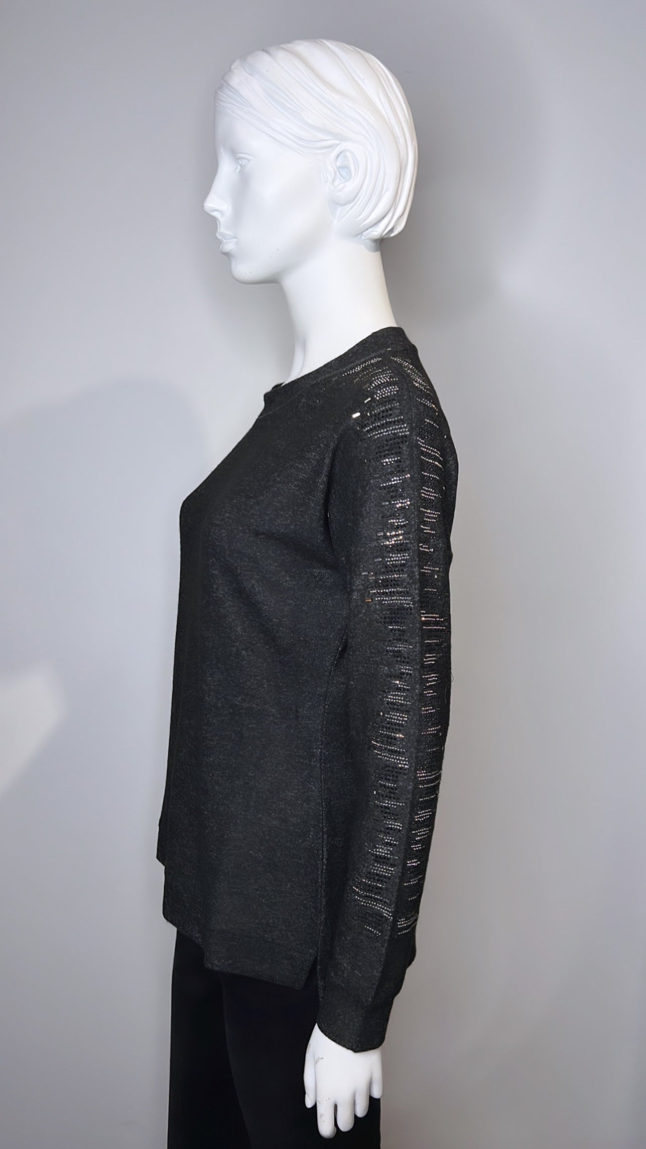 Grainne Luxury Grey Diamante Detail Pullover