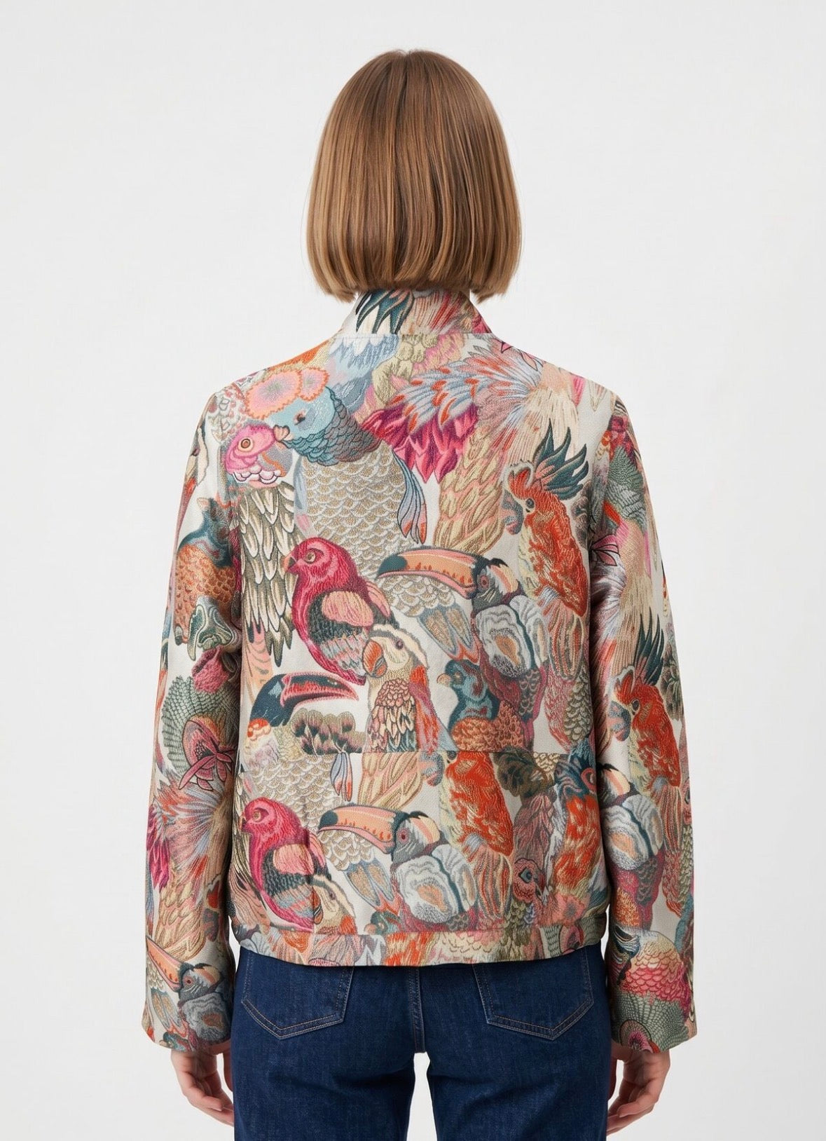Jessie Abstract Print Jacket/Bomber