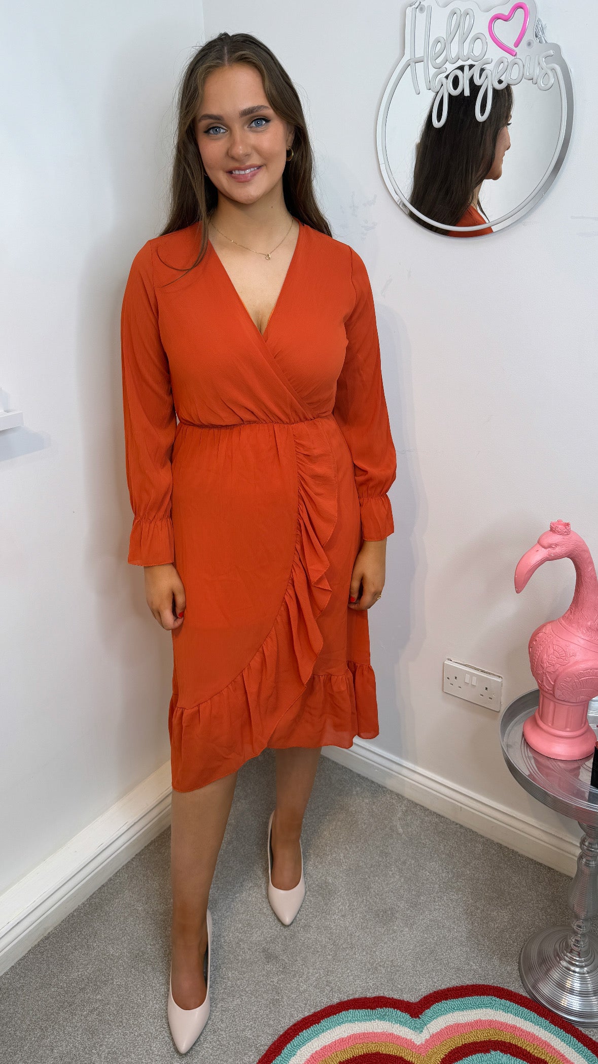 Lorcagh Faux Wrap Dress