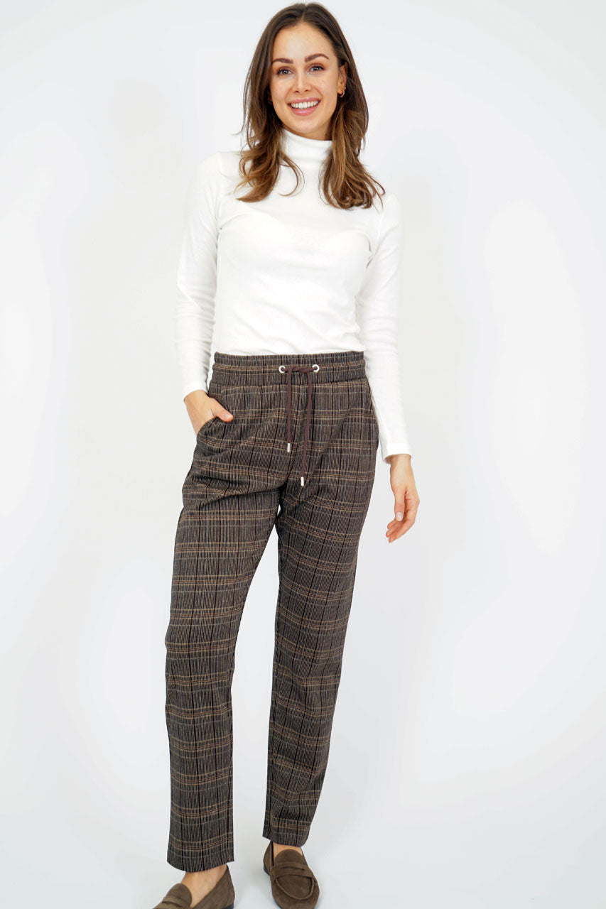 Penny Brown Plaid Check Bottoms