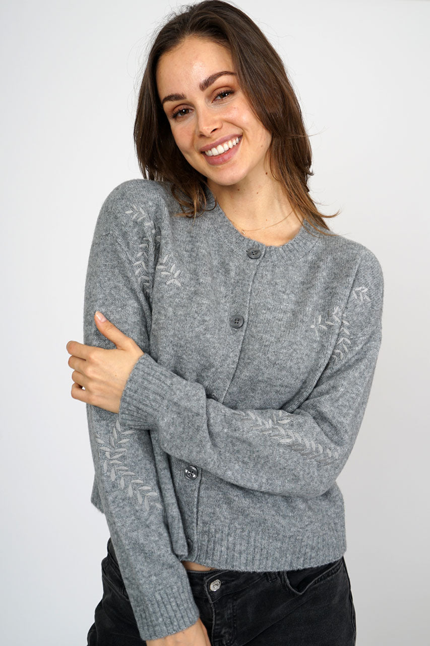 Millie Grey Wool Cardigan
