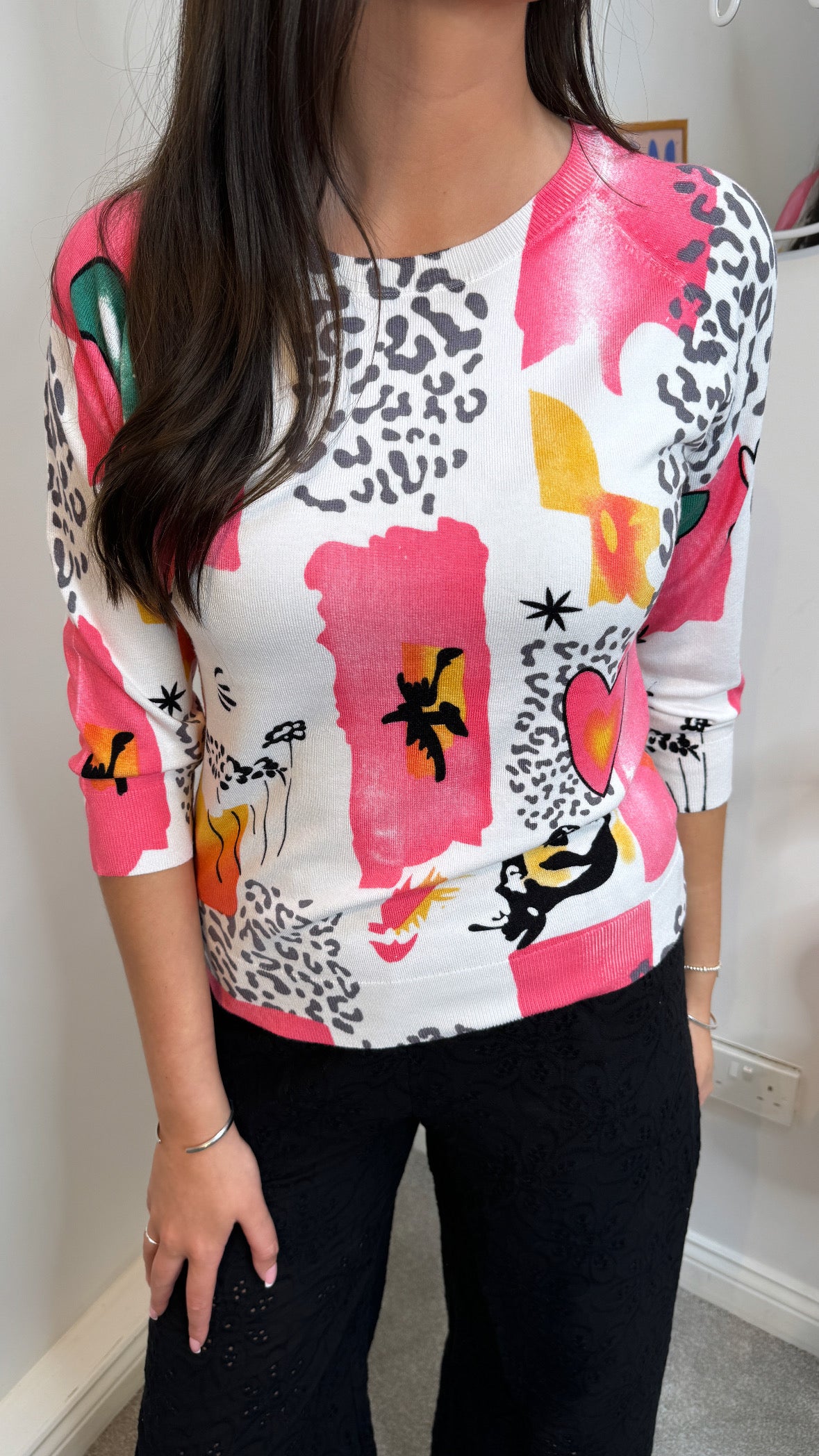 Vivienne Knitted Multi Colour Top