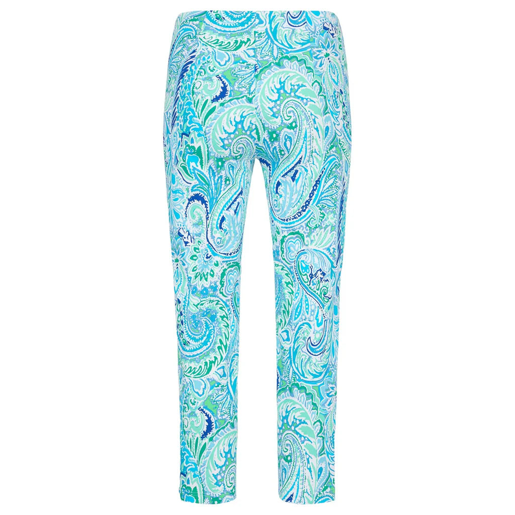 Robell Lena Paisley Trousers with Ladder Detail