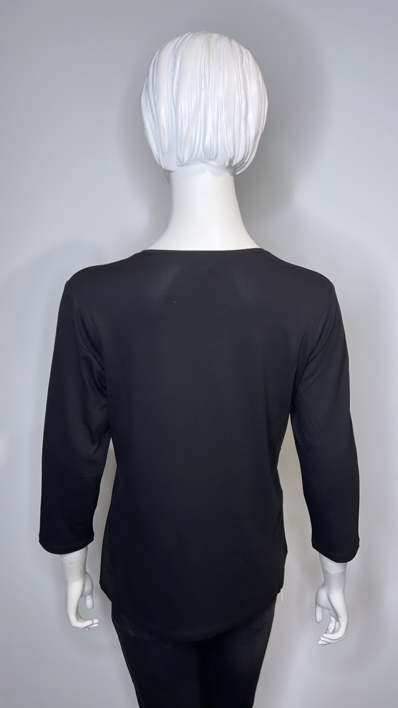Rita Black Diamante Detail Blouse