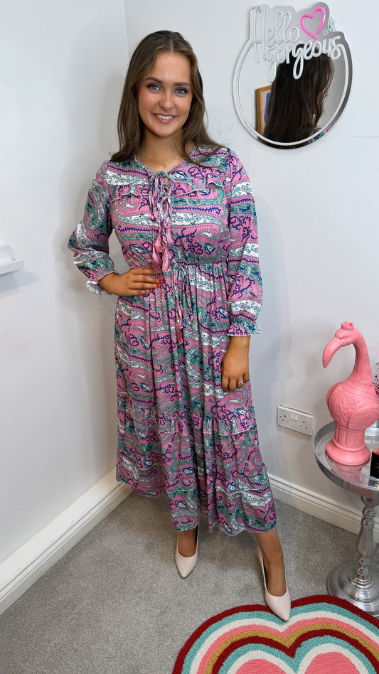 Annalee Pink Paisley Maxi Dress