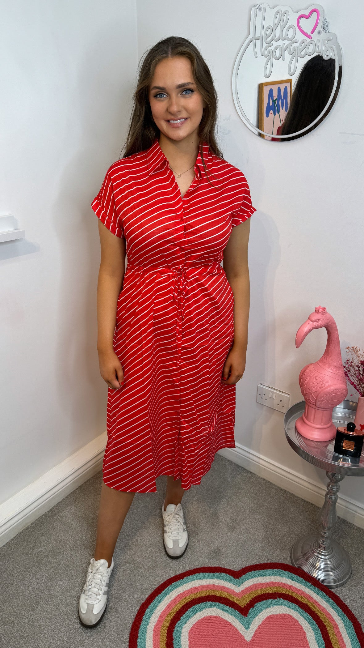 Abira Striped Cotton Shirt Dress