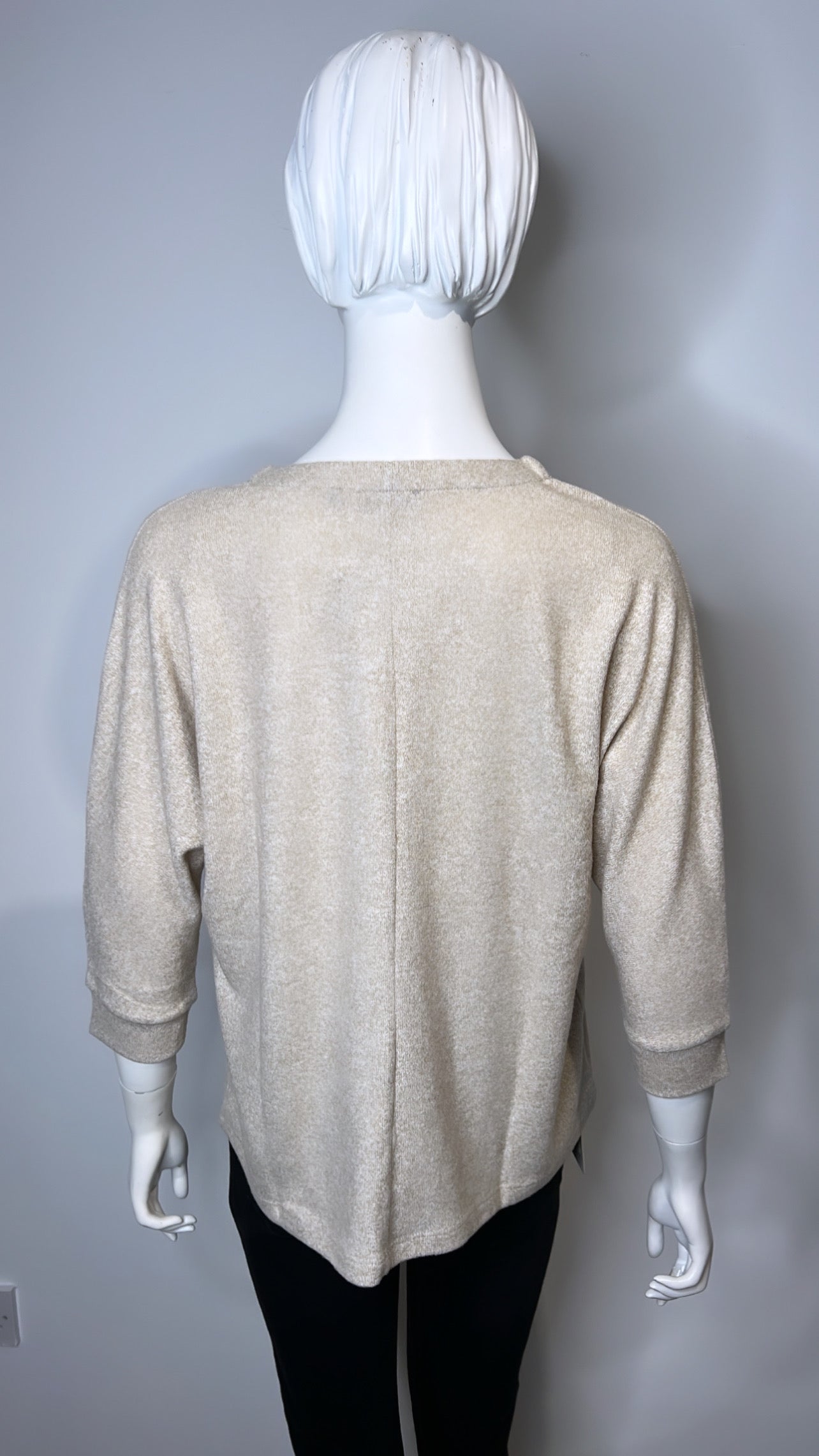 Sophie Beige Fine Knit Pullover