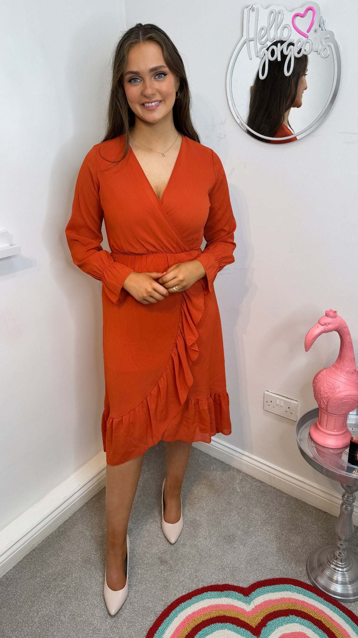 Lorcagh Faux Wrap Dress