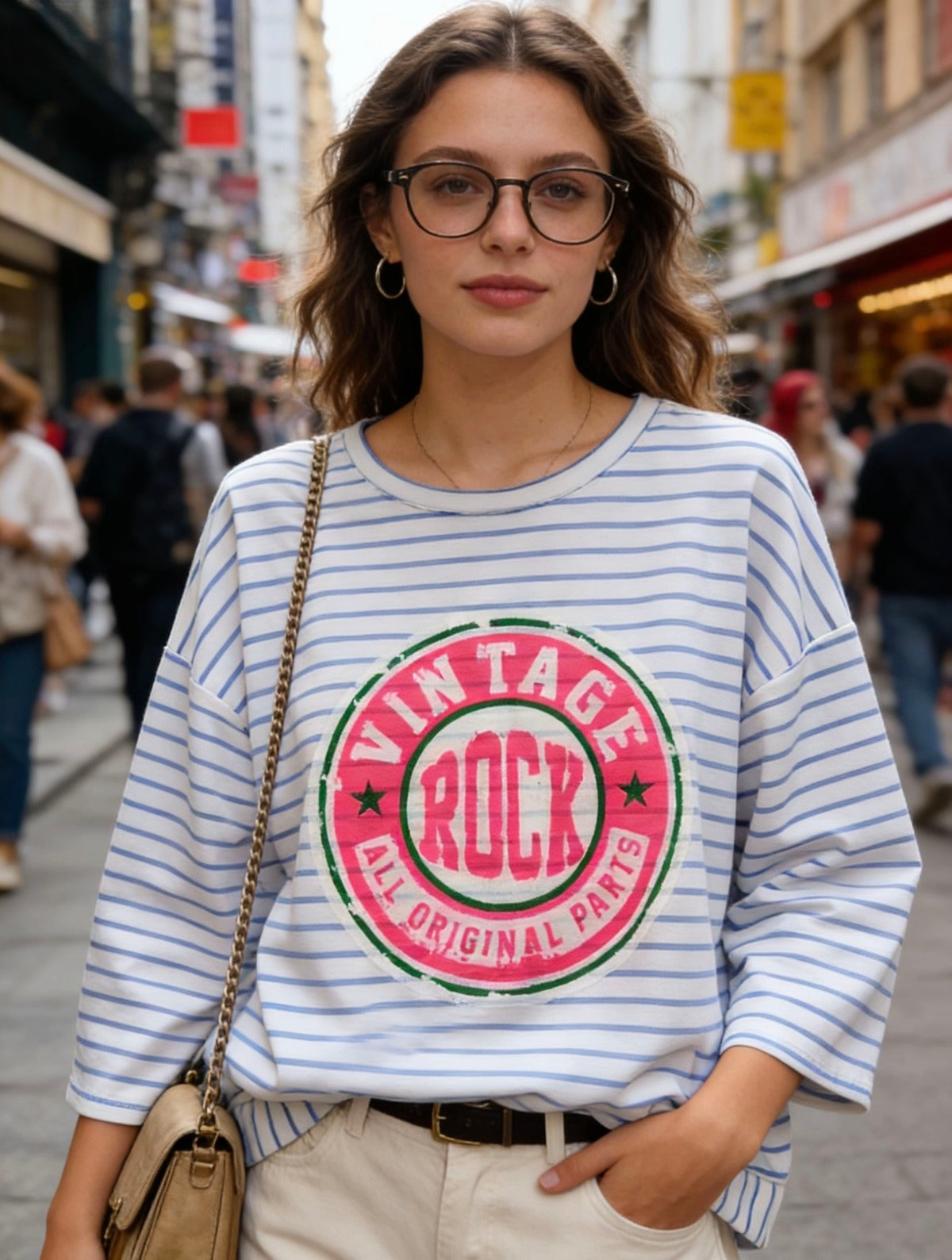 Kathy Blue Striped Jumper