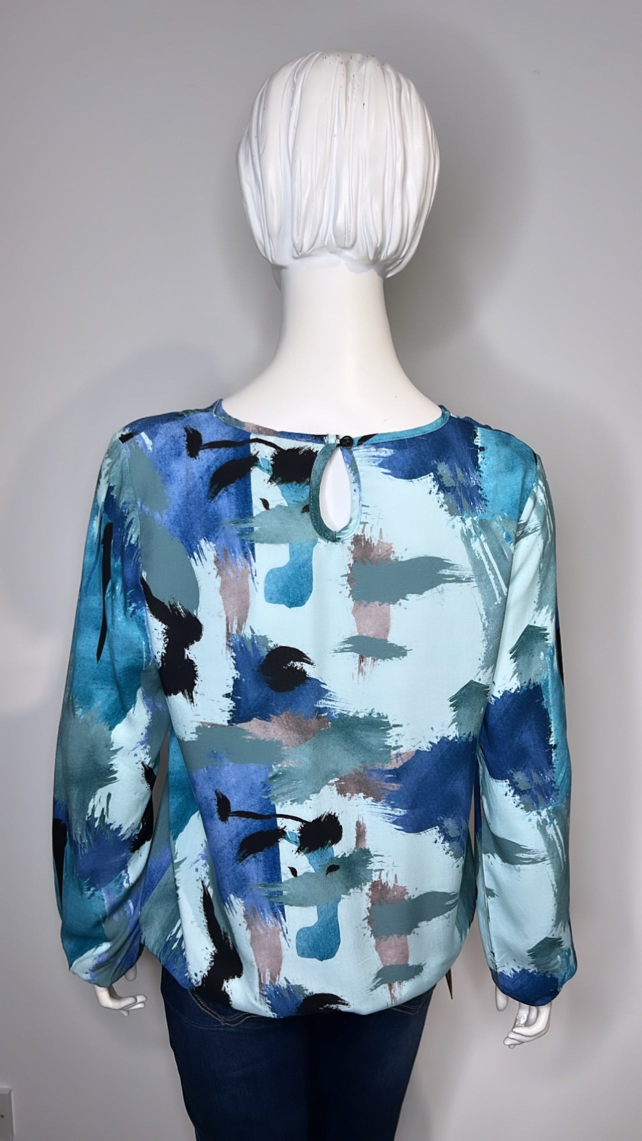 Angie Blue Aqua and Teal Blouse
