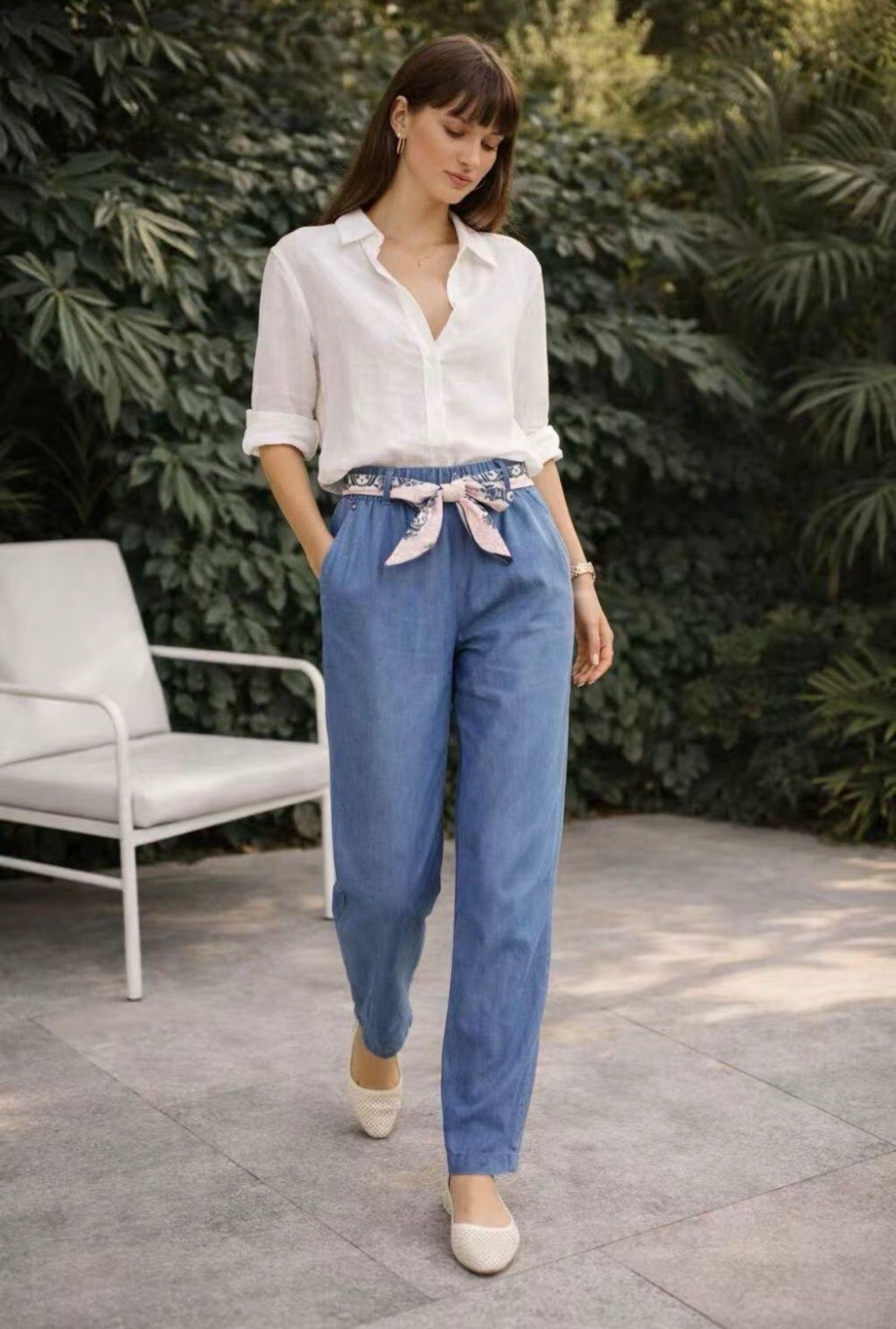Keely Denim Straight Leg Trousers