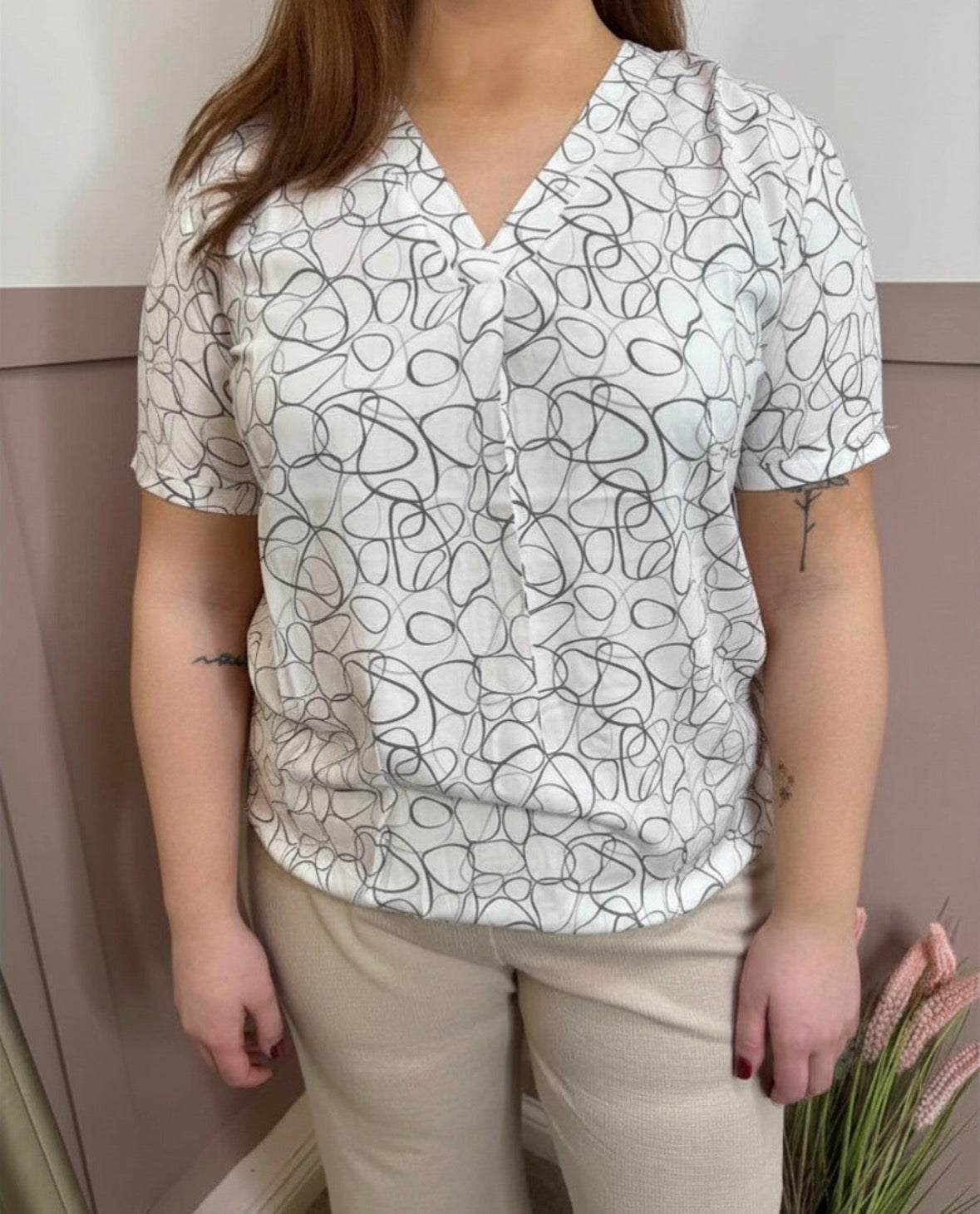 Maddy Oval Print Blouse