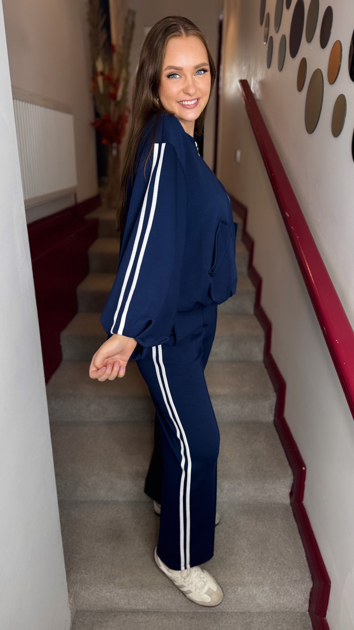Lara Luxury Two Piece Navy Loungewear