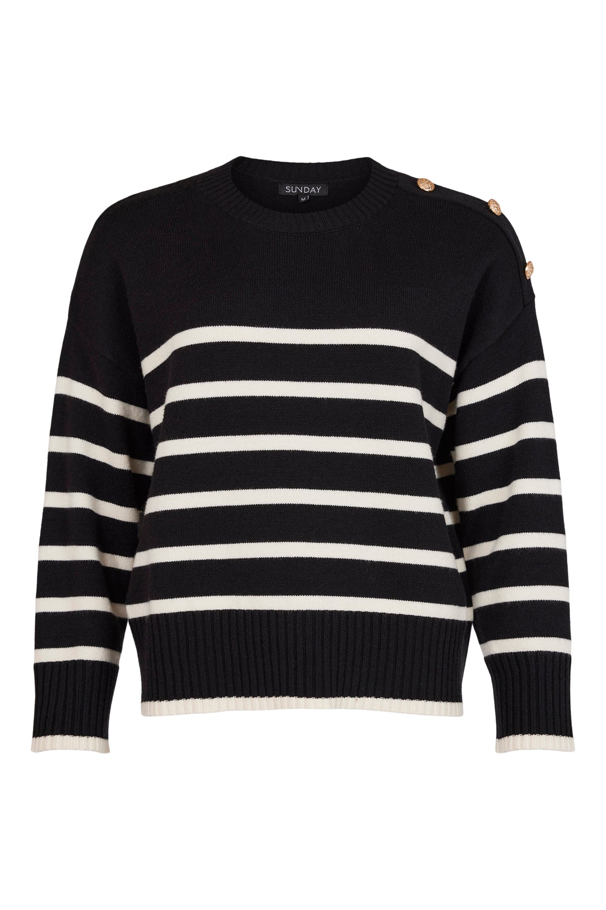 Sunday Black & White Stripe Pullover