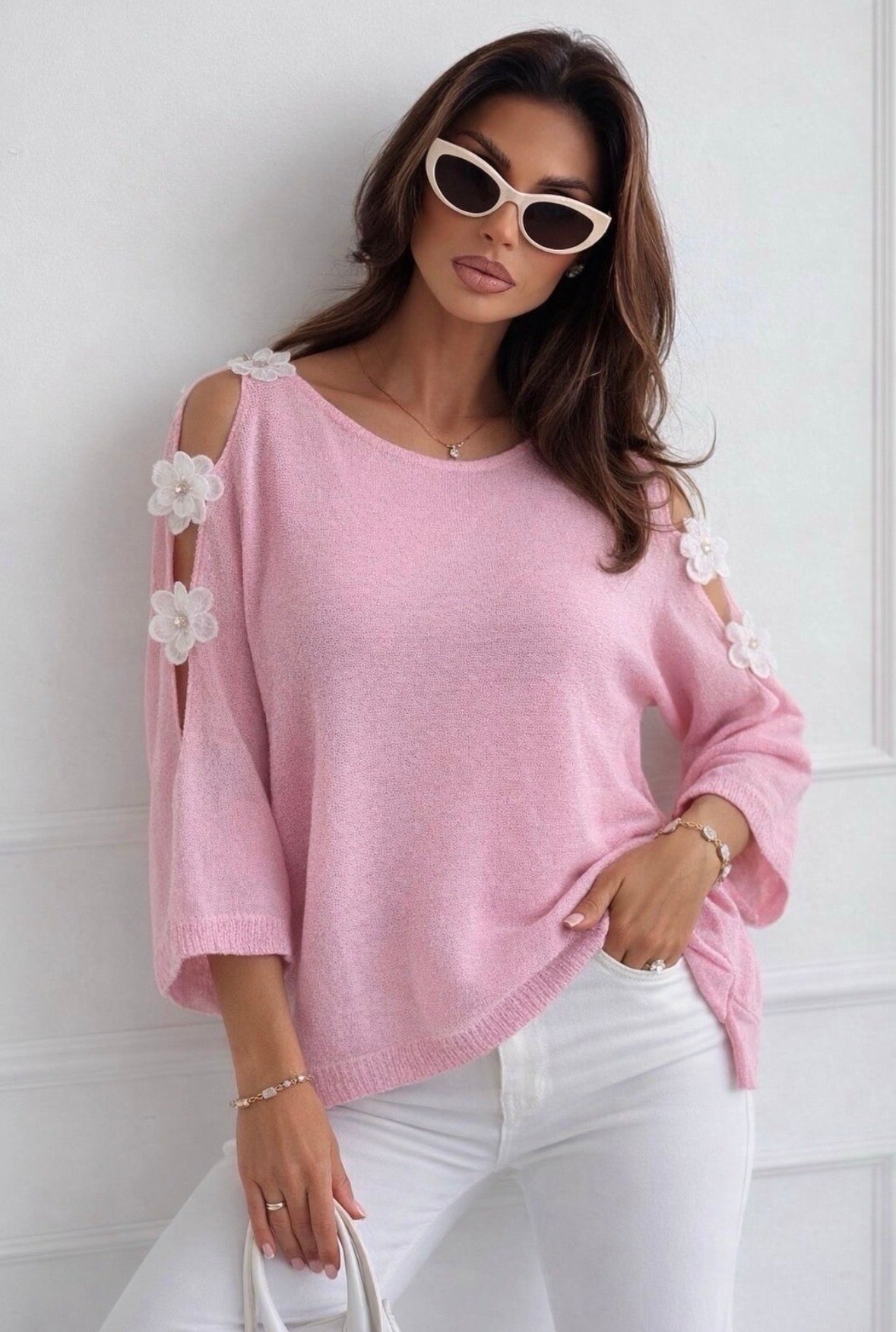 Poppy Baby Pink Floral Jumper