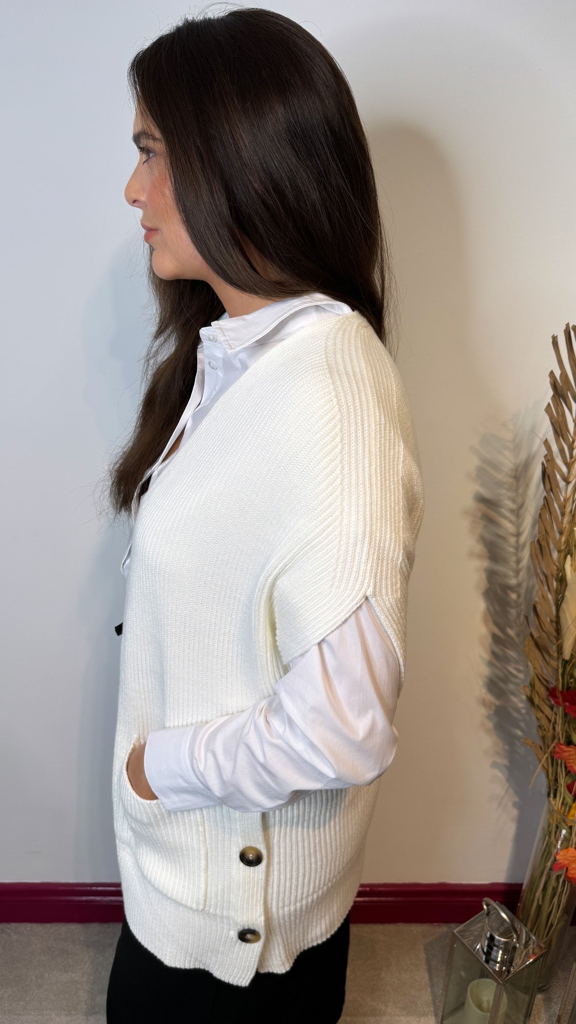 Sunday Cream Luxury Cardigan with Button Detail