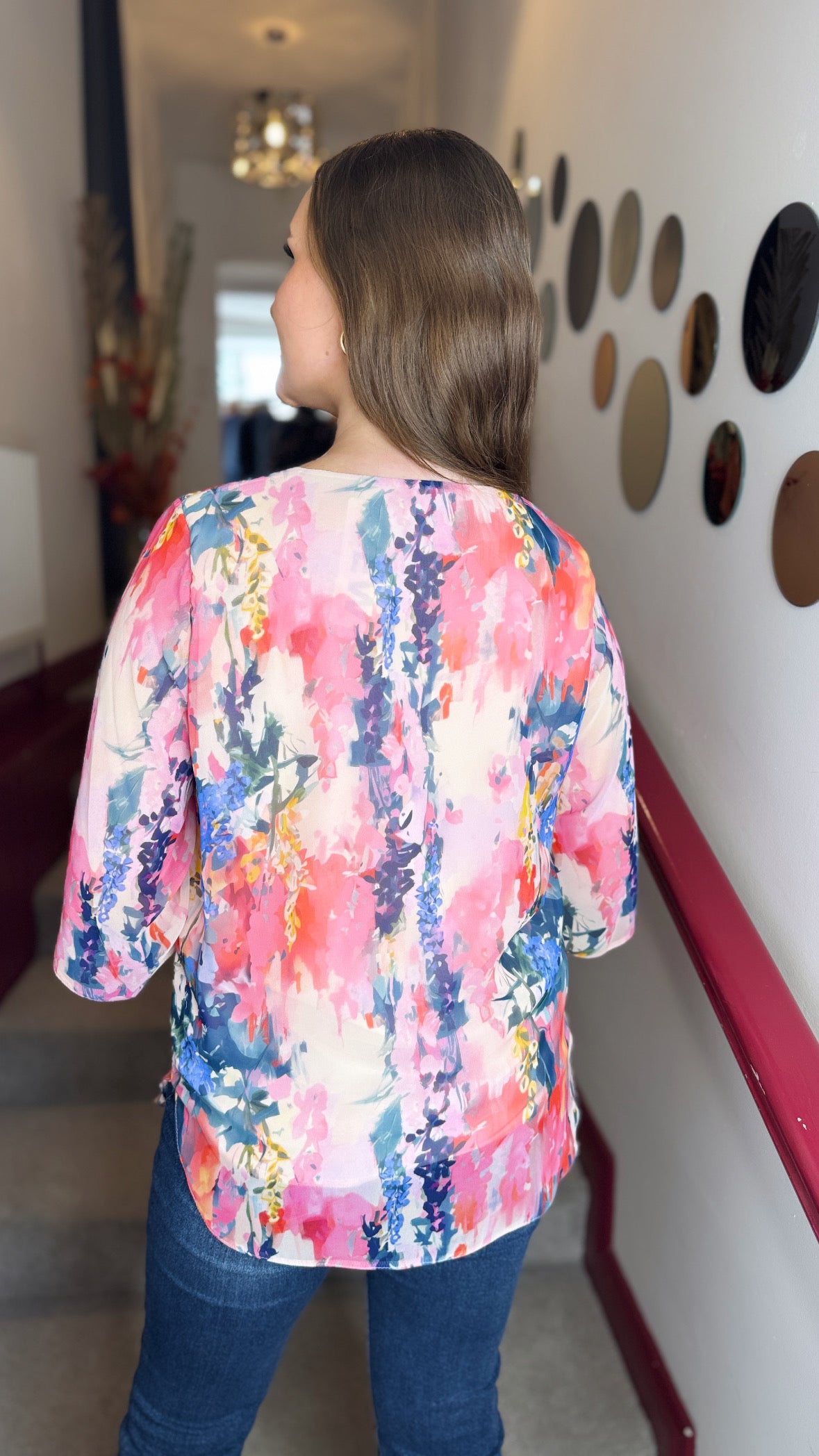 Laura Pink Chiffon Blouse